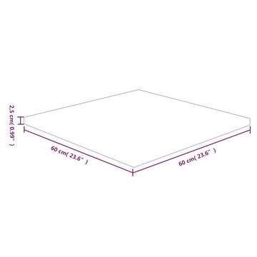 furnicato Tischplatte Quadratisch 60x60x2,5 cm Eichenholz Unbehandelt (1 St)