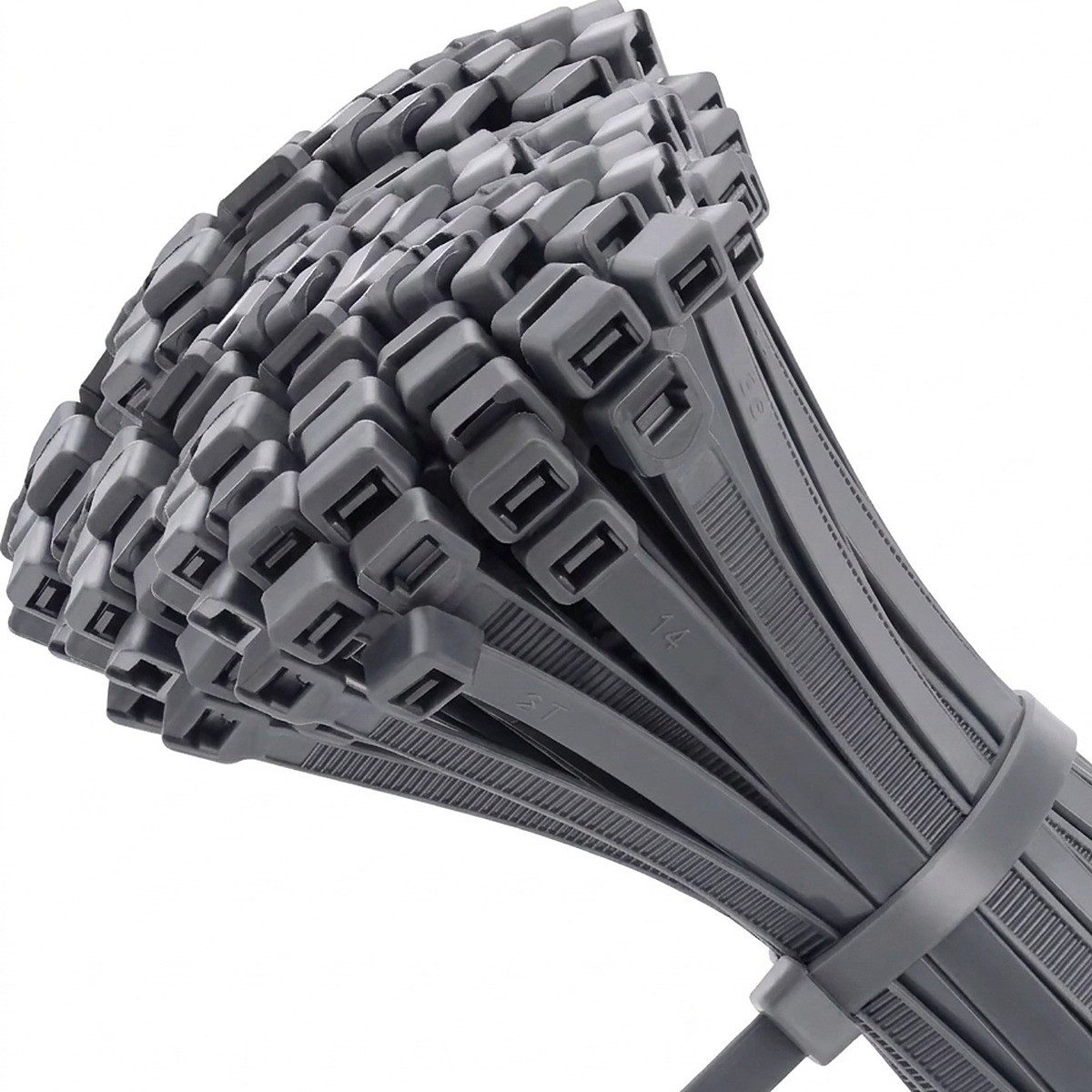 MK24 Handelshaus Kabelbinder Nylon PA6.6, 100 x 2,5 mm, grau (500-St)