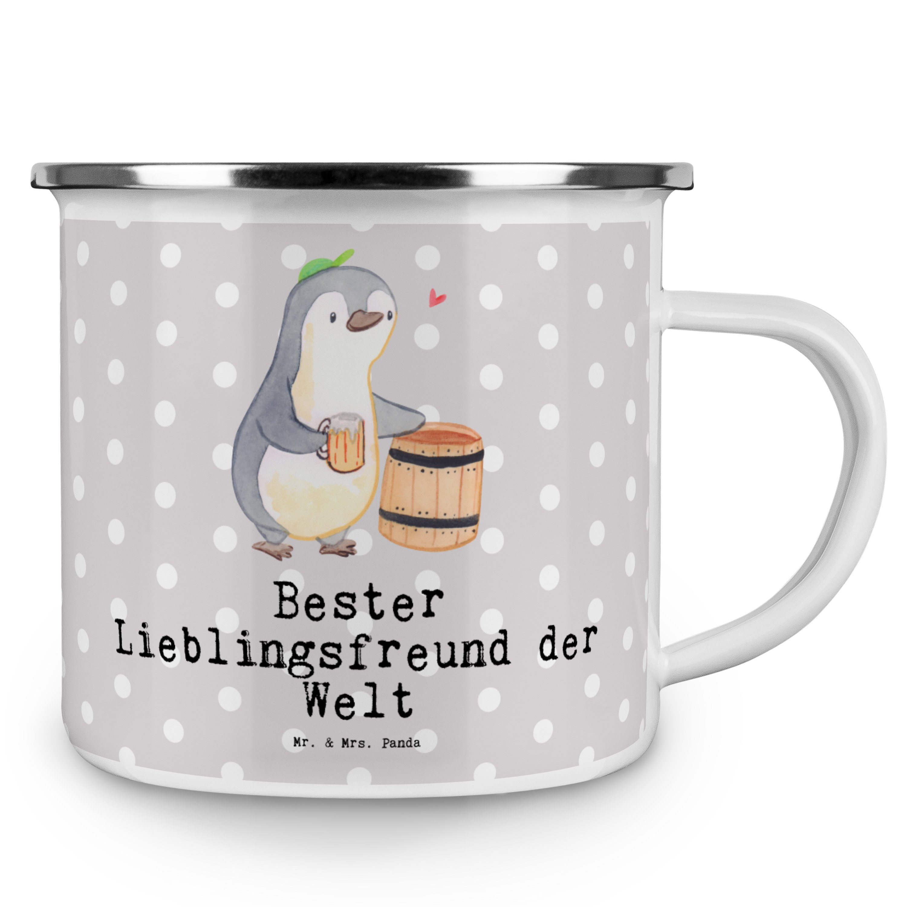 Pinguin Lieblingsfreund Mrs. Mr. Grau Emaille - - Ed, Geschenk, der & Welt Becher Bester Panda Pastell