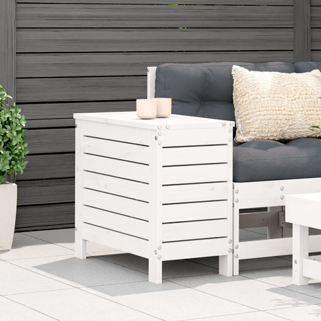vidaXL Sofaelement Gartenhocker Weiß 62x31,5x52 cm günstig online kaufen