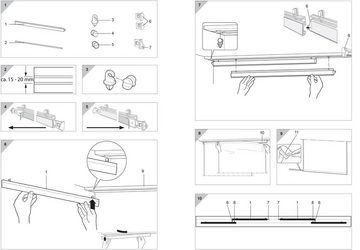 Paneelwagen, Gardinenbox, Gardinenschienen, (1-St), Aluminum 60 cm Paneelwagen für Flächenvorhang inkl. Beschwerungsstange 10000324