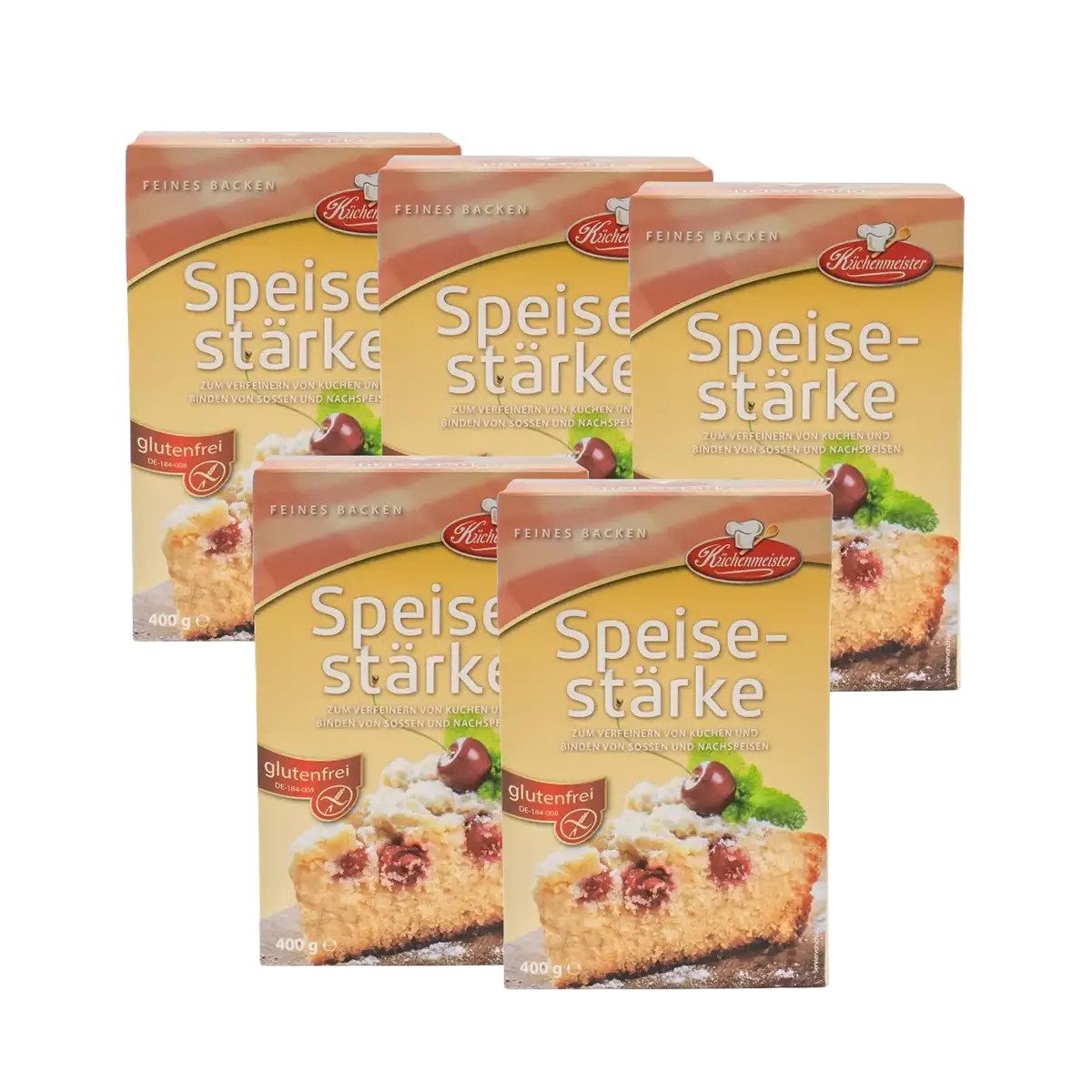 Bielmeier Backzutat Speisestärke 5x400 Gramm Küchenmeister Made in Germany, 1 x 2000 g