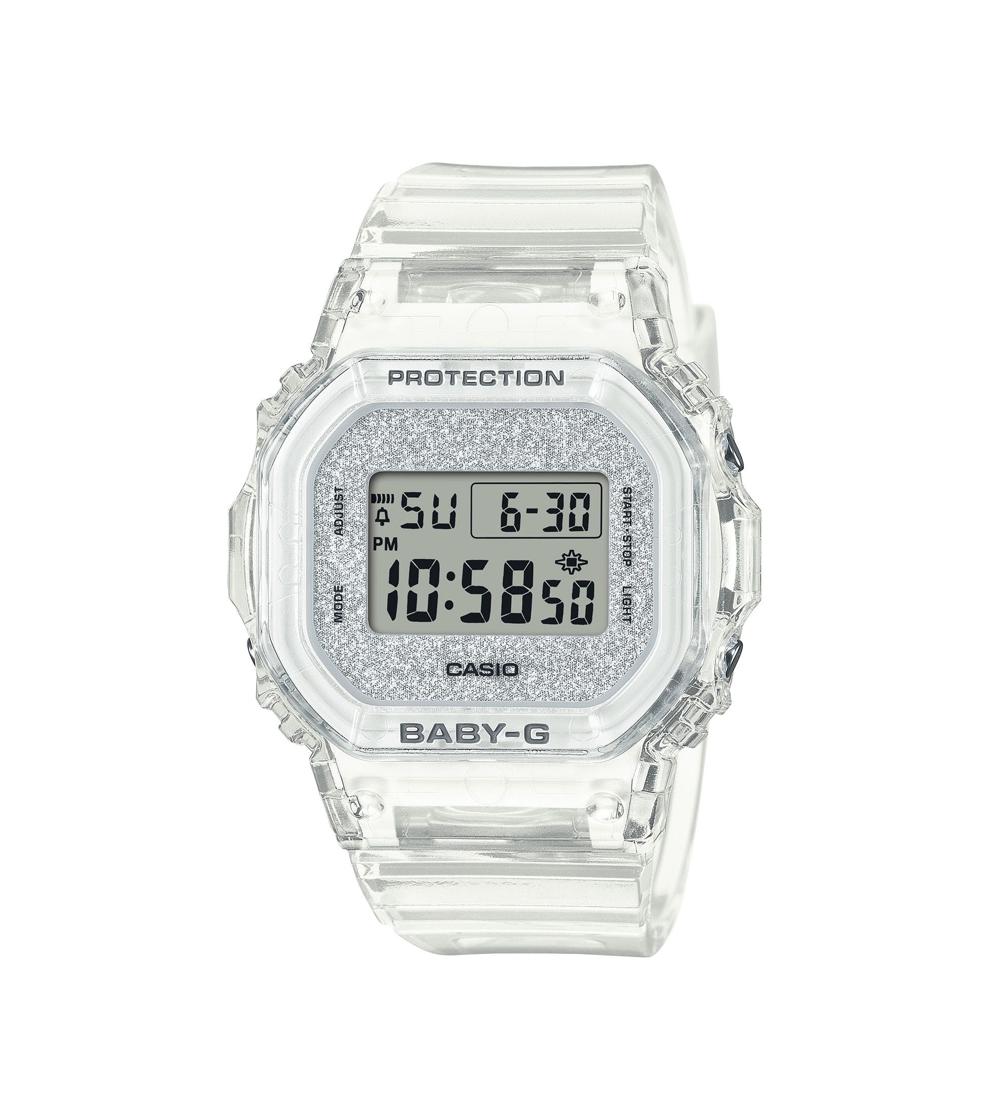 CASIO Quarzuhr Casio Baby-G Damenuhr BGD-565GC-7ER Resin transparent, (1-tlg)