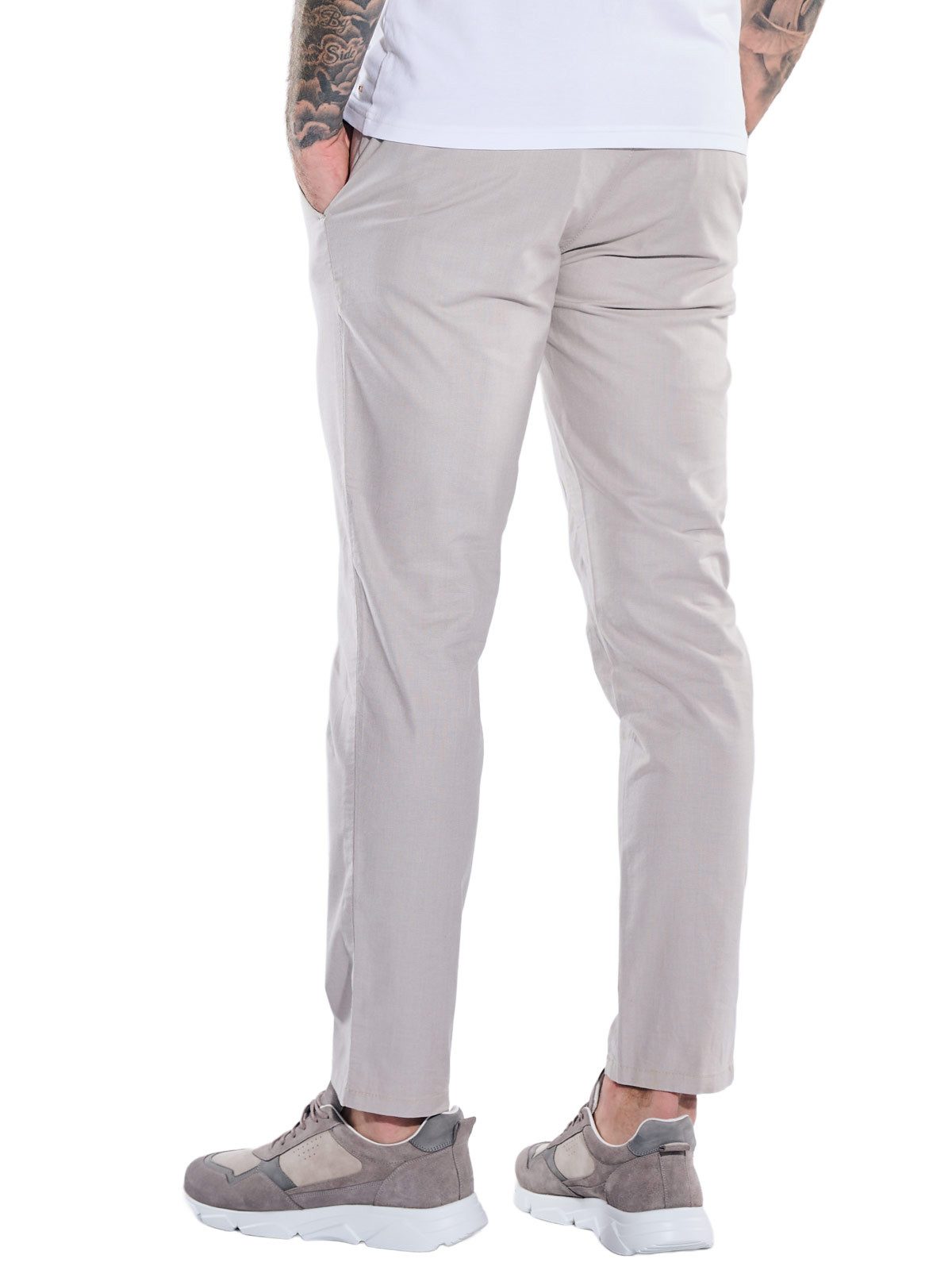 emilio adani Chinohose Herren Chino straight, Naturweiss