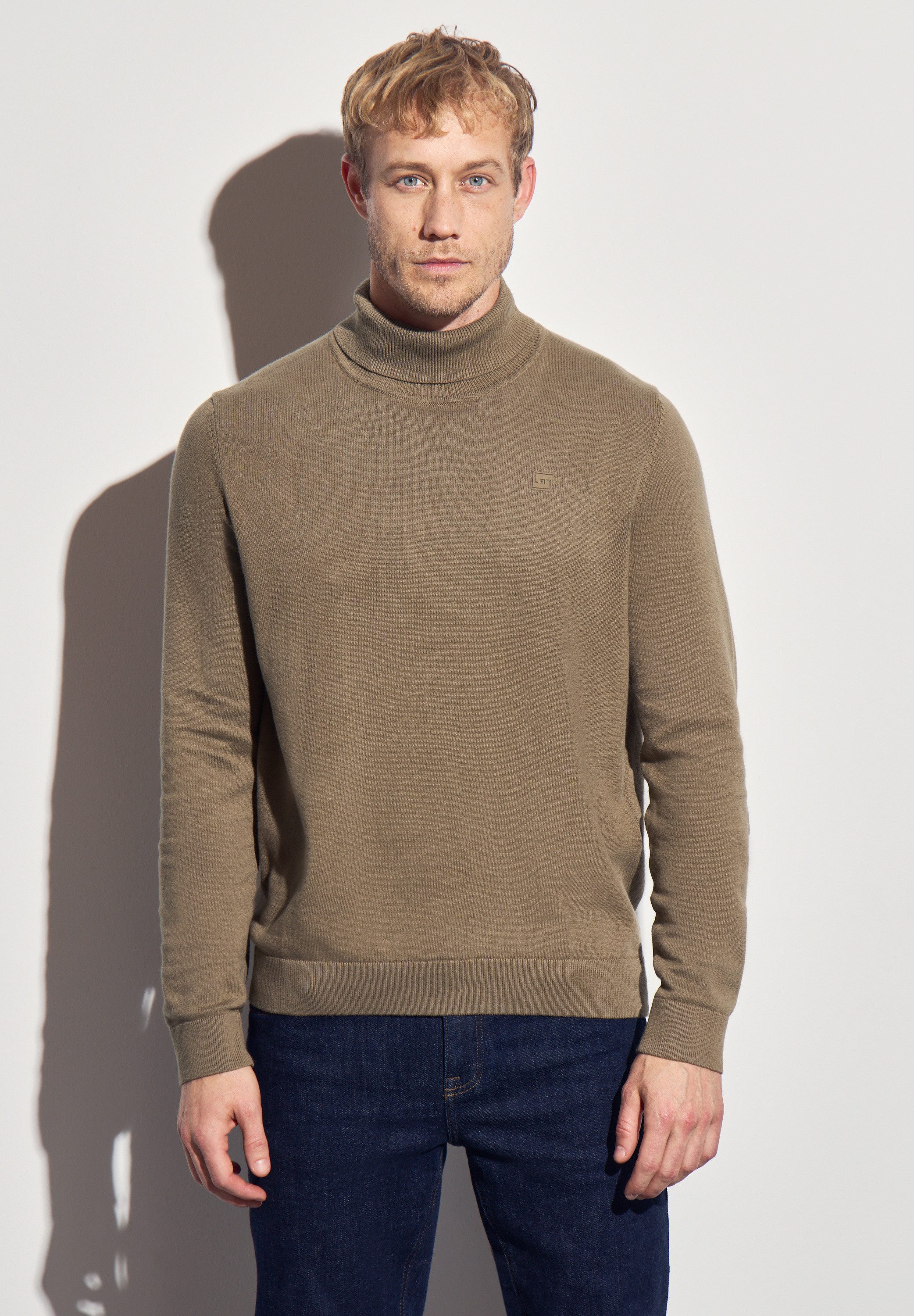 STREET ONE MEN Rollkragenpullover aus reiner günstig online kaufen