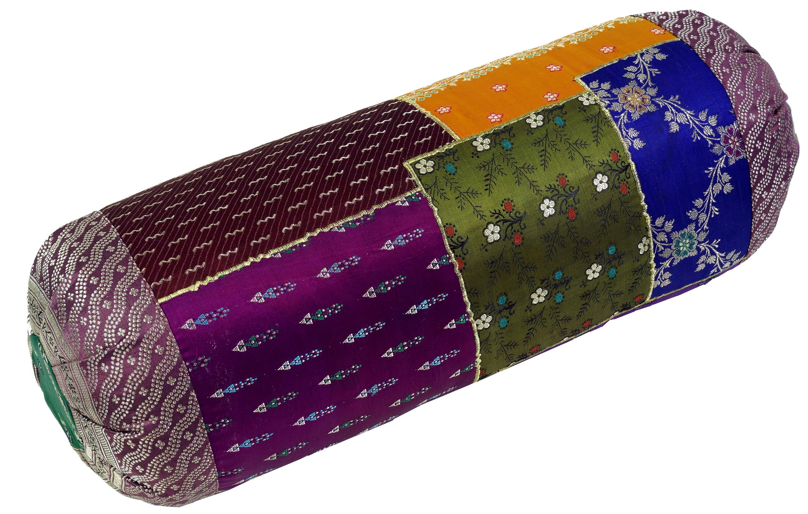 Guru-Shop Nackenrolle Patchwork Nackenrolle, Sofakissen 50 cm -..