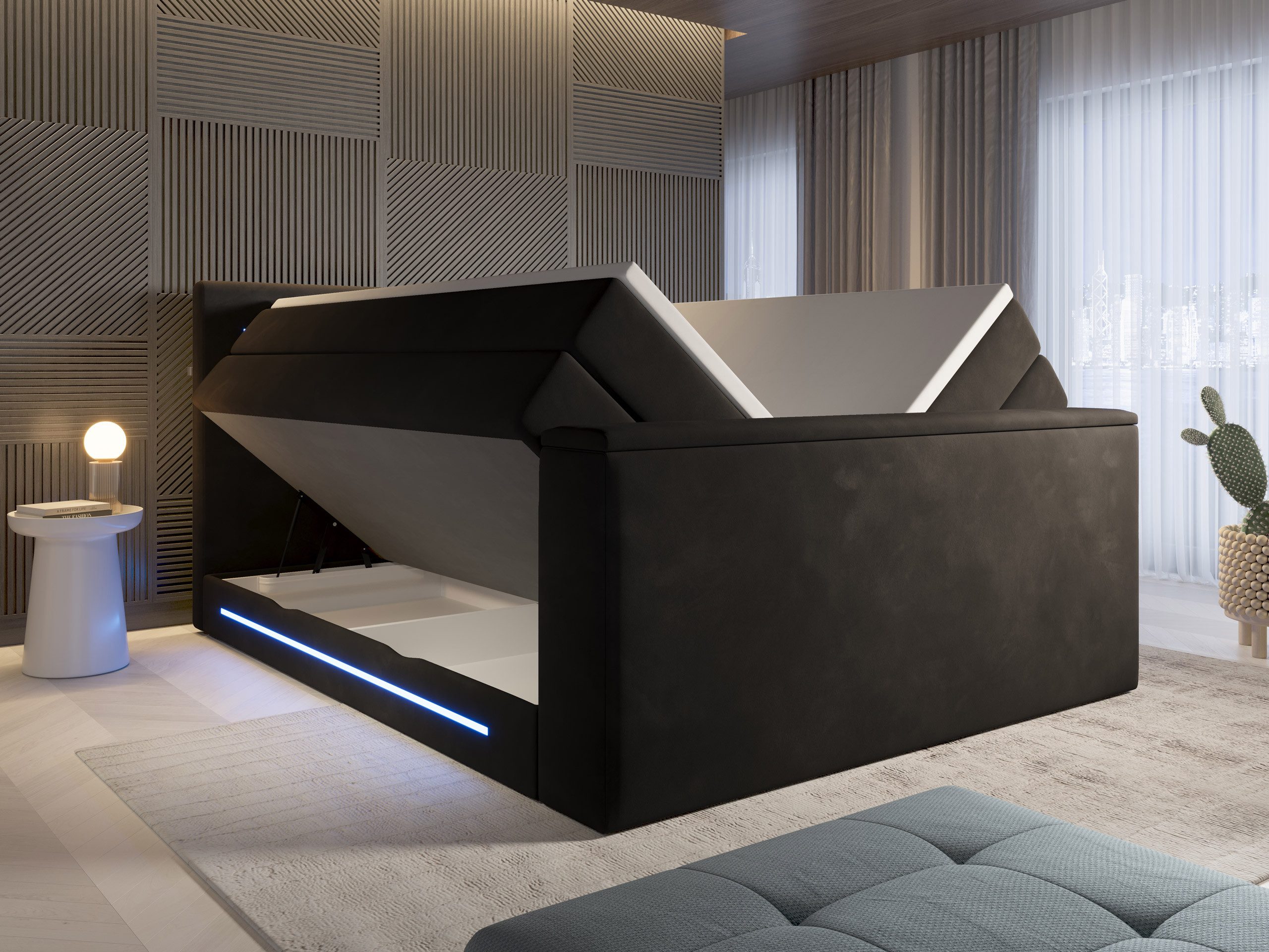 wonello Boxspringbett Monaco mit TV-Lift, mit Bettkasten, Matratzen und Top günstig online kaufen