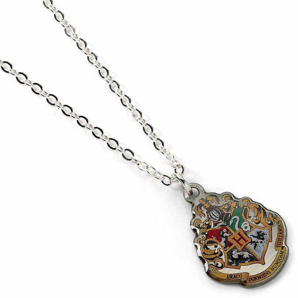 Kette mit Anhänger Harry Potter Halskette & Anhänger Hogwarts (versilbert)