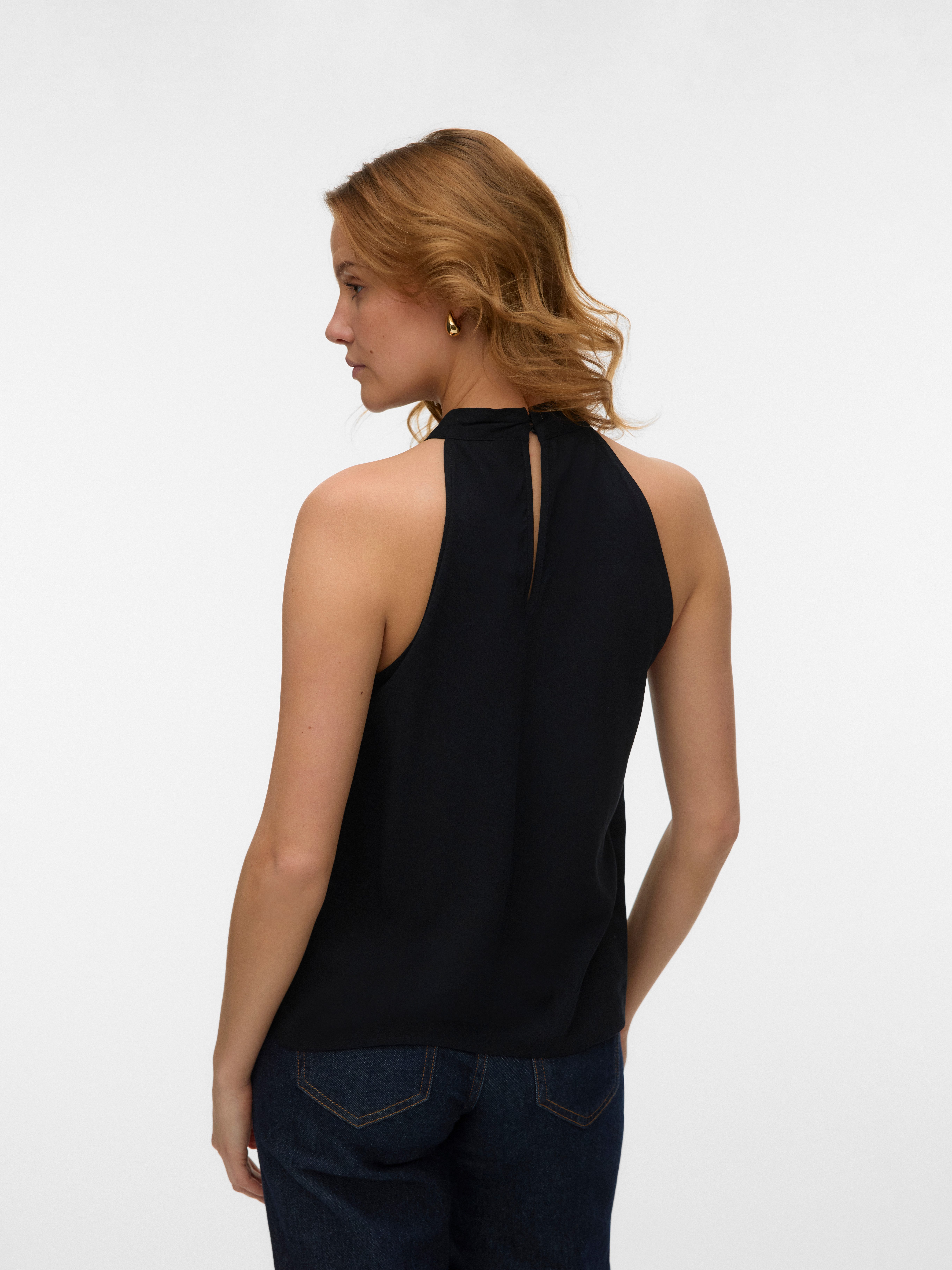 Vero Moda Neckholdertop VMEASY JOY S/L HALTER NECK TOP WVN Viskose