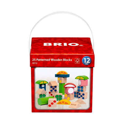 BRIO® Steckspielzeug Brio Kleinkindwelt Holz Bausteine Baustein-Box 25 Teile 30112