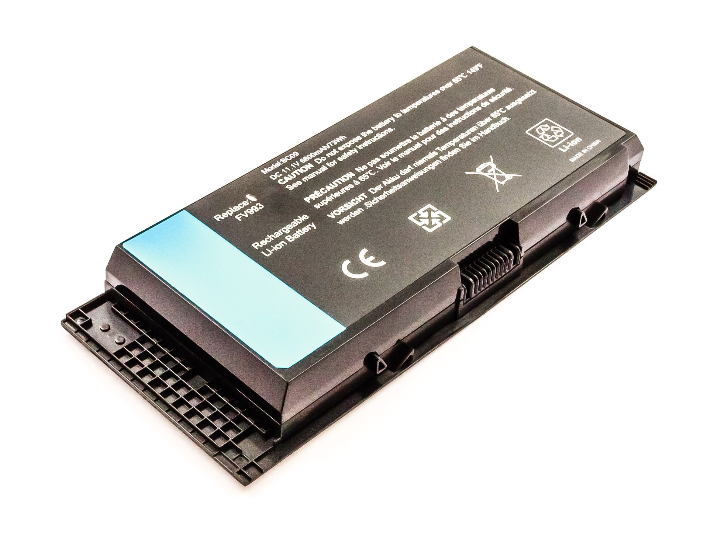 MobiloTec Akku kompatibel mit Dell Precision M6600 Akku Akku 6600 mAh (1 St)