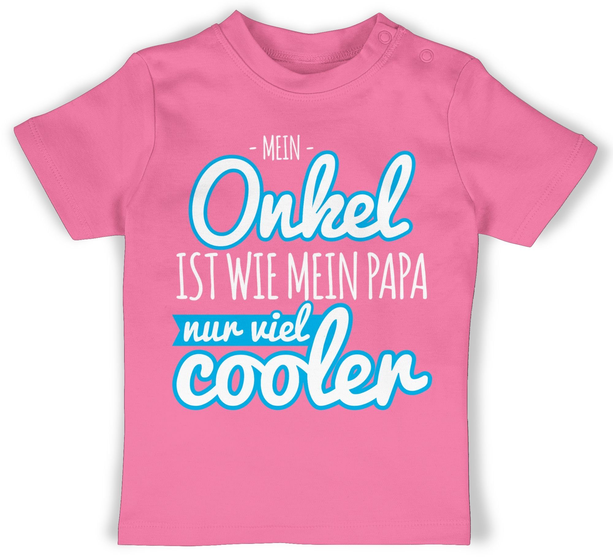 Shirtracer TShirt »Mein Onkel ist wie mein Papa nur viel cooler blau
