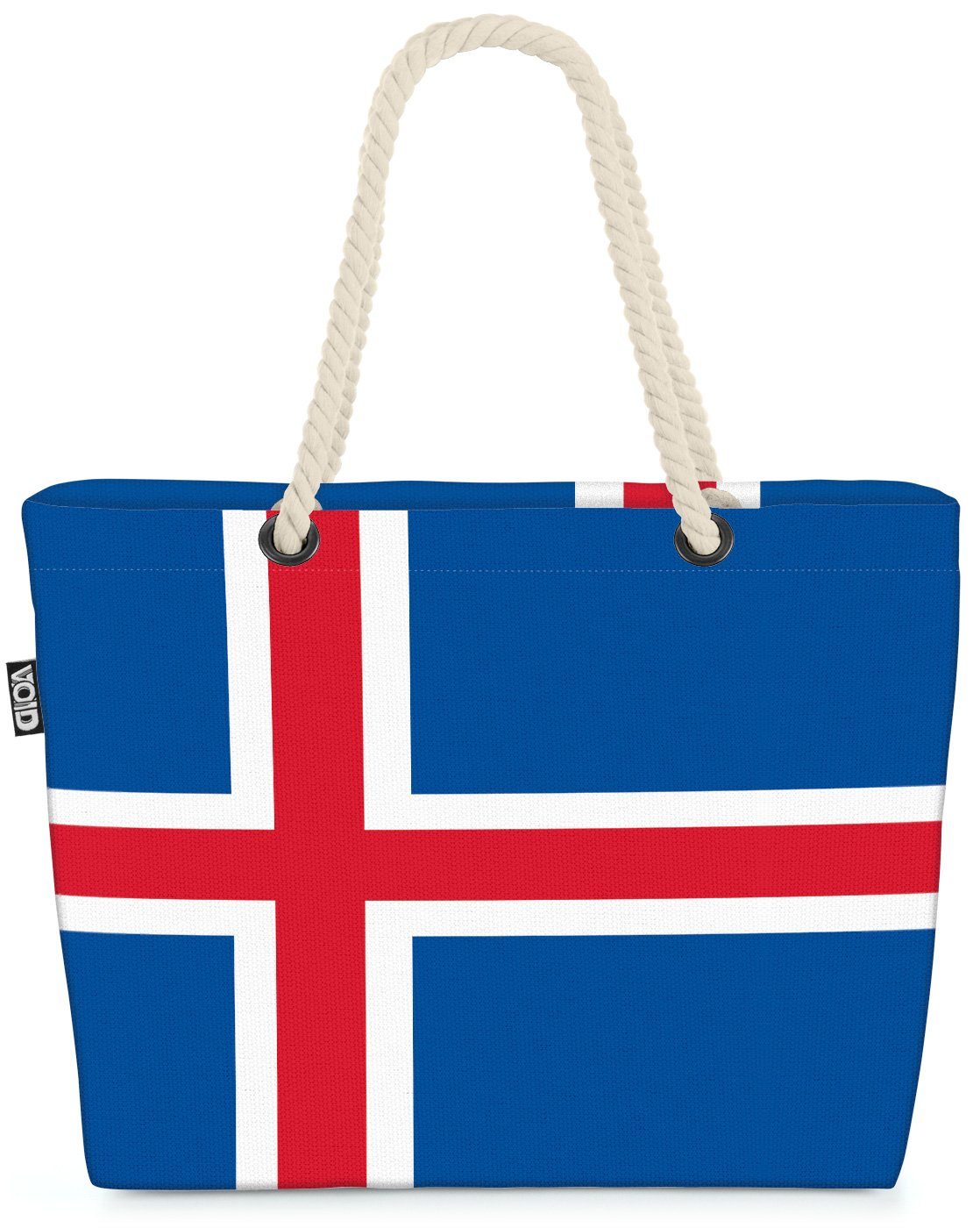 VOID Strandtasche (1-tlg), Island Flagge EM WM Länderflagge Fahne