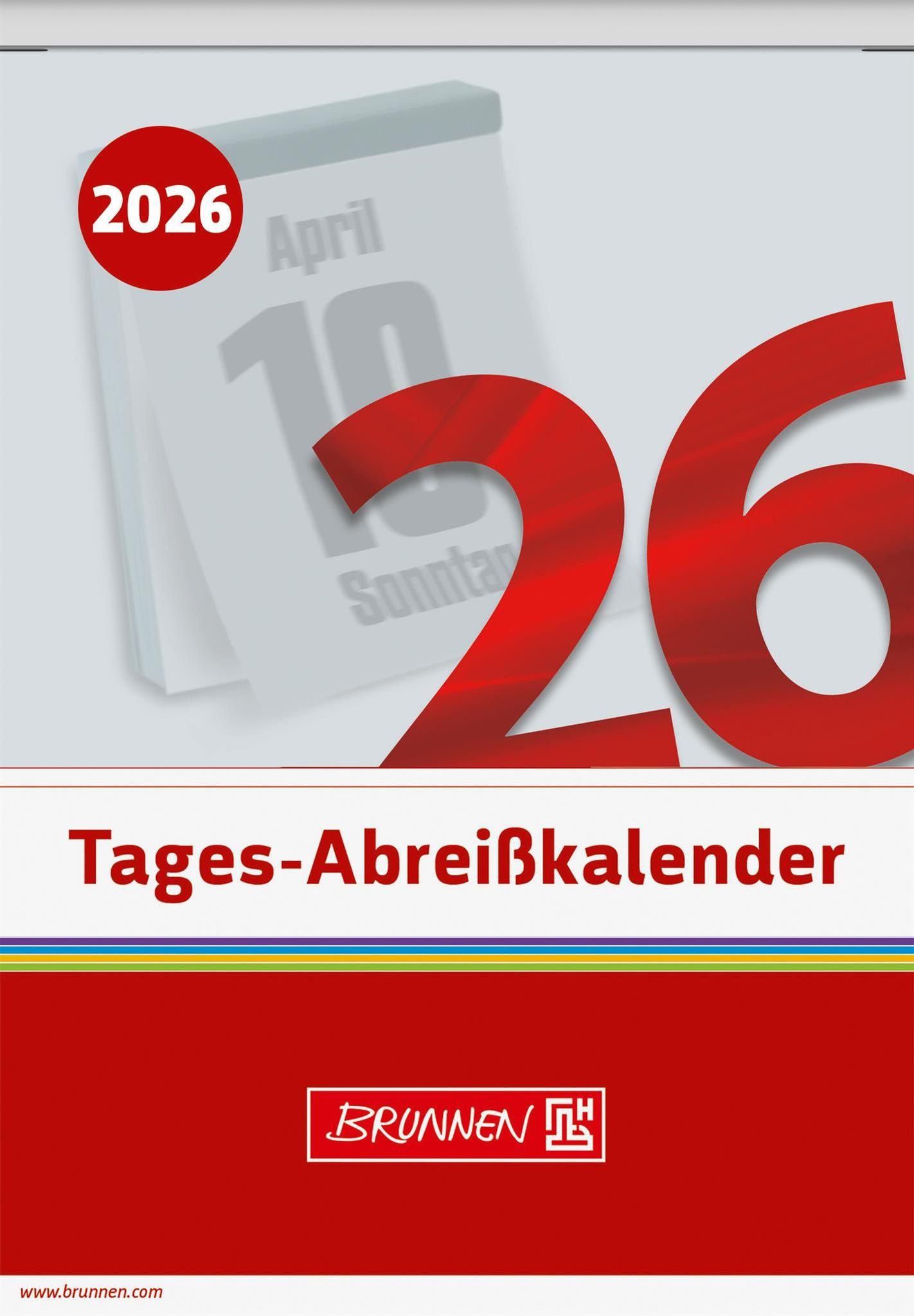 BRUNNEN Wandkalender 2026 Brunnen Abreißkalender Nr. 13 98×142 mm