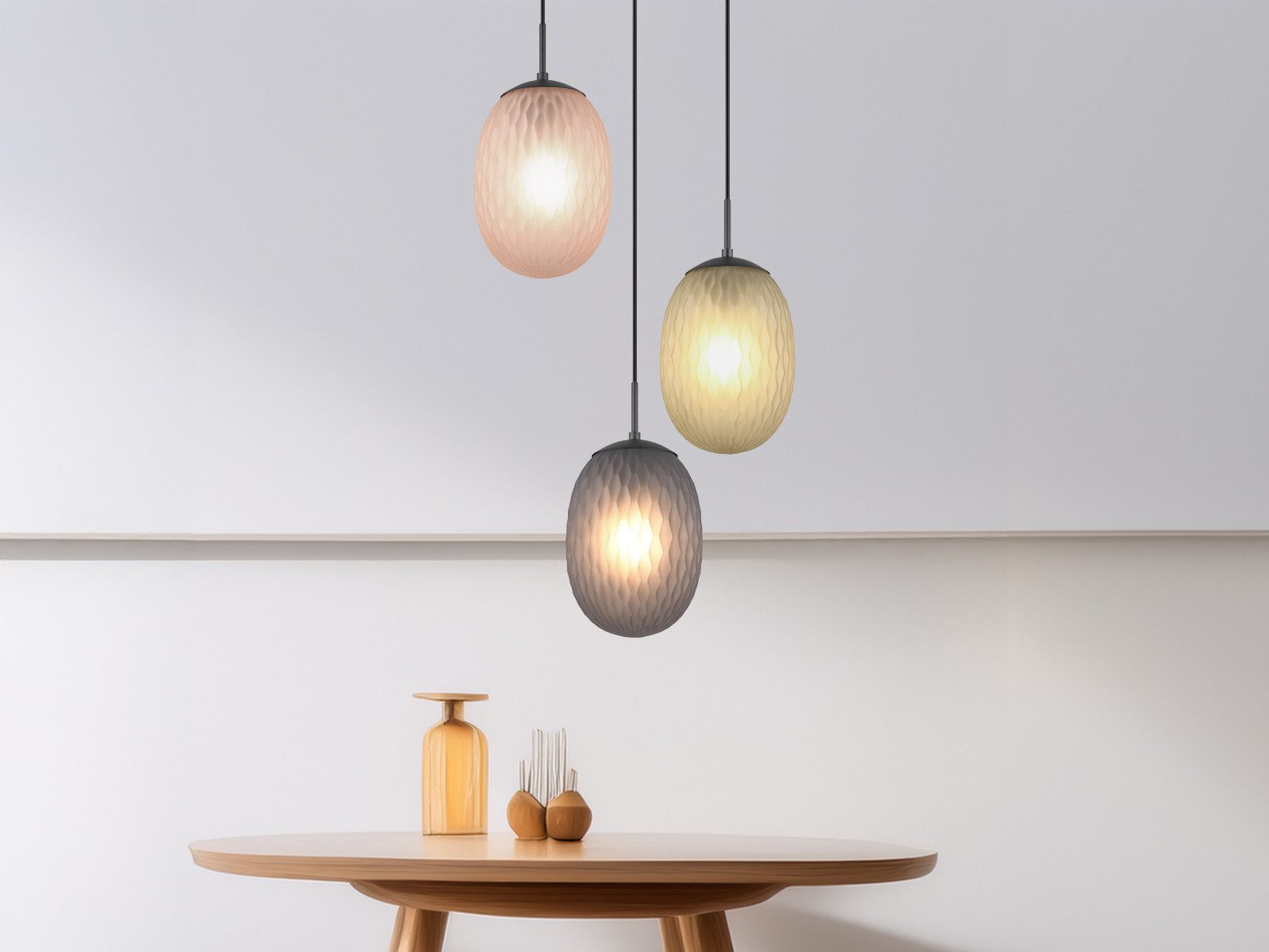 TRIO Leuchten LED Pendelleuchte, Dimmfunktion, LED wechselbar, Warmweiß, Cl günstig online kaufen