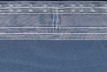 Gardine Stegband, Gardinenband, Vorhänge - Variabel / Farbe: transparent / Breite: 100mm - L052, rewagi, Verkaufseinheit: 5 Meter