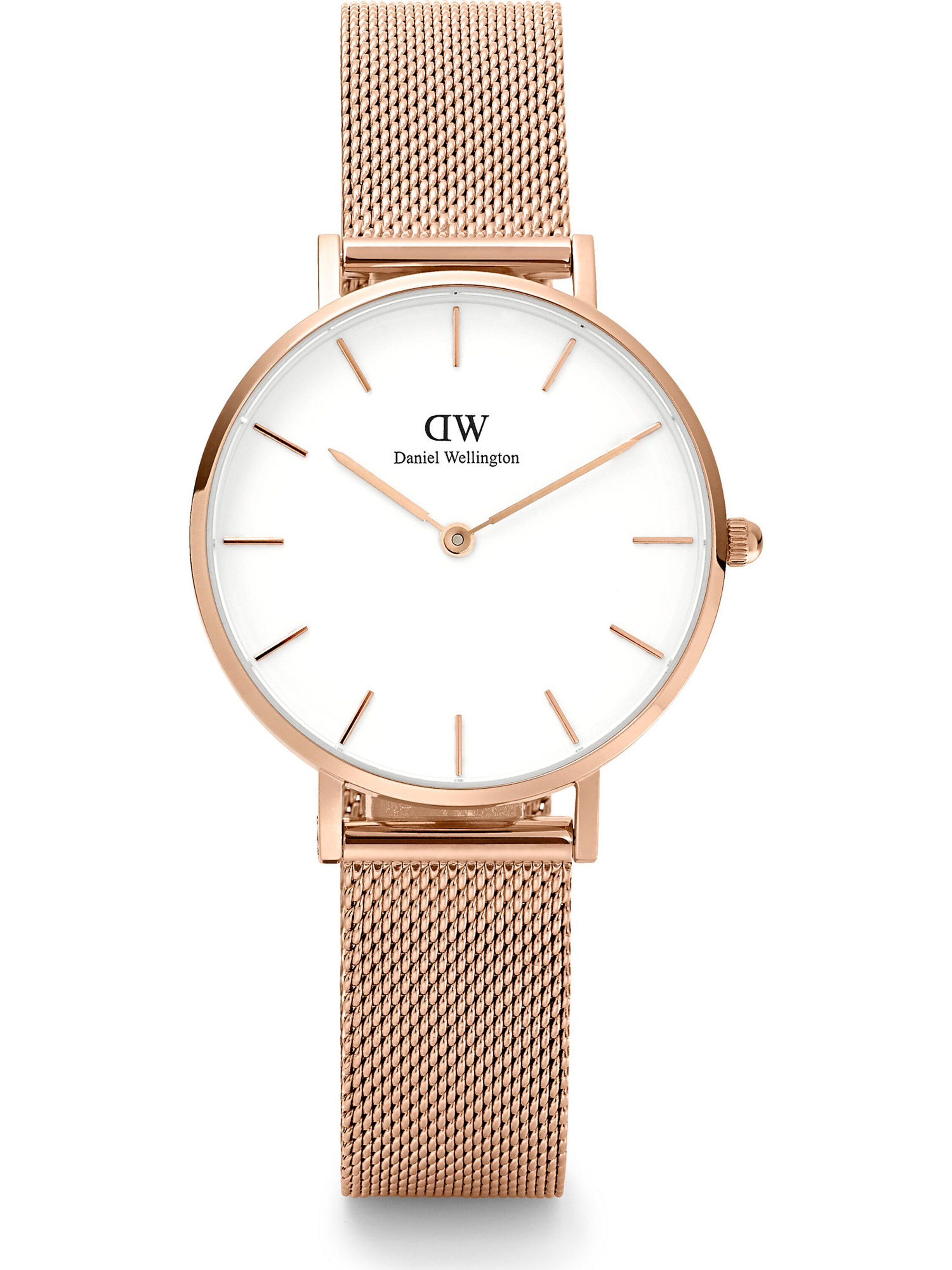 Daniel Wellington Mechanische Uhr Petite Melrose RG White, (1-tlg)