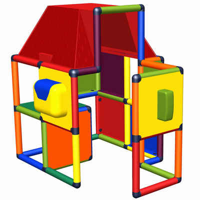 move and stic Spielhaus move and stic - Spielhaus GUIDO mit Briefkasten und Telefon Multicolor, erweiterbar, Made in Germany, Recyclebarer Kunststoff