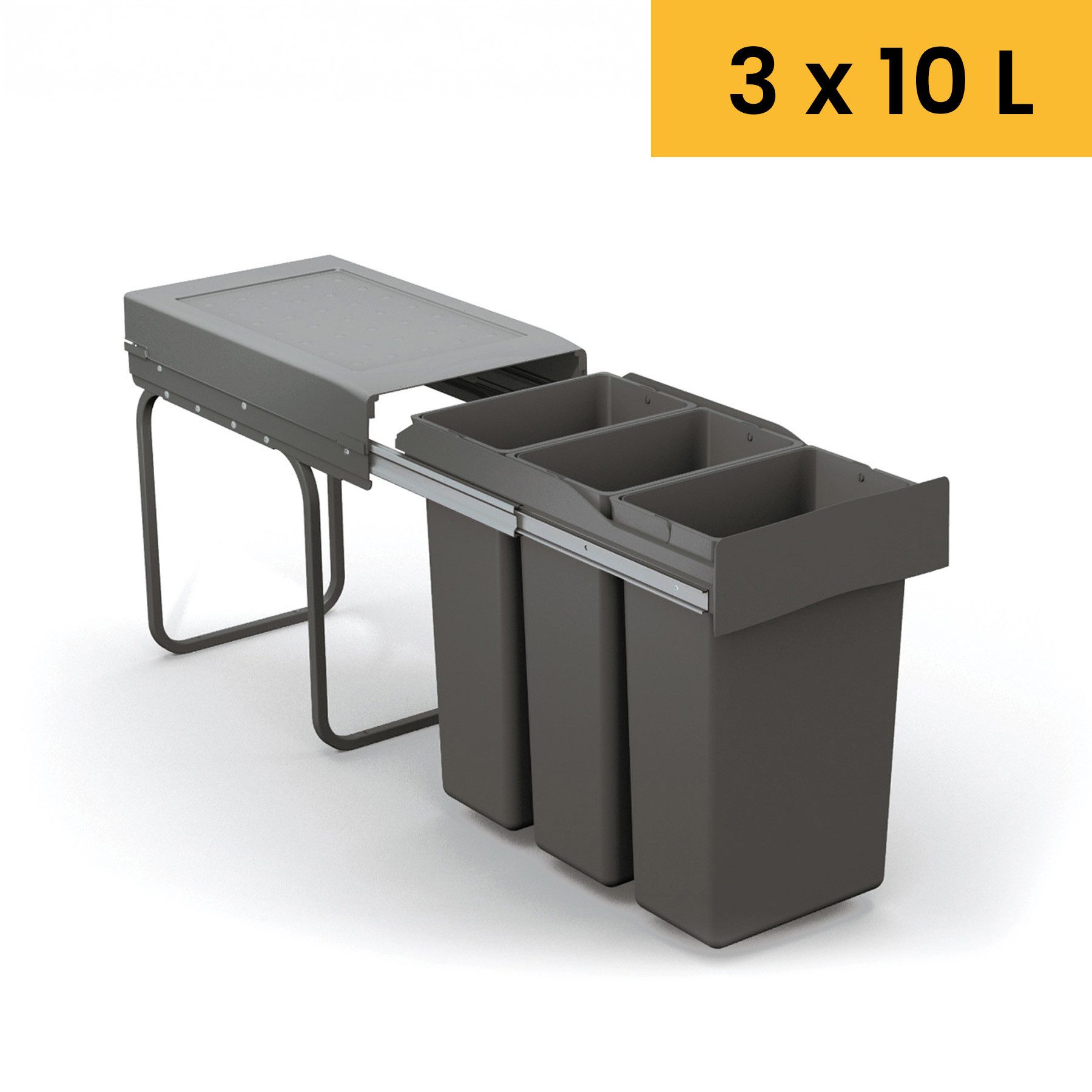 SIEGWERK Einbaumülleimer SIEGWERK - TrioSort 330 3-fach 30l einfache Montage
