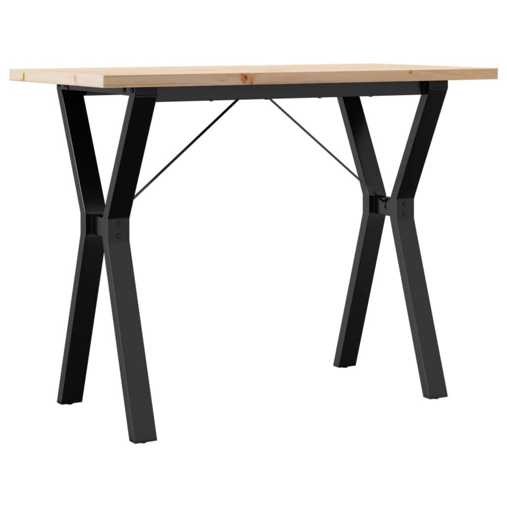 vidaXL Esstisch Esstisch Y-Gestell 100x50x75,5 cm Massivholz Kiefer & Stahl (1-St)