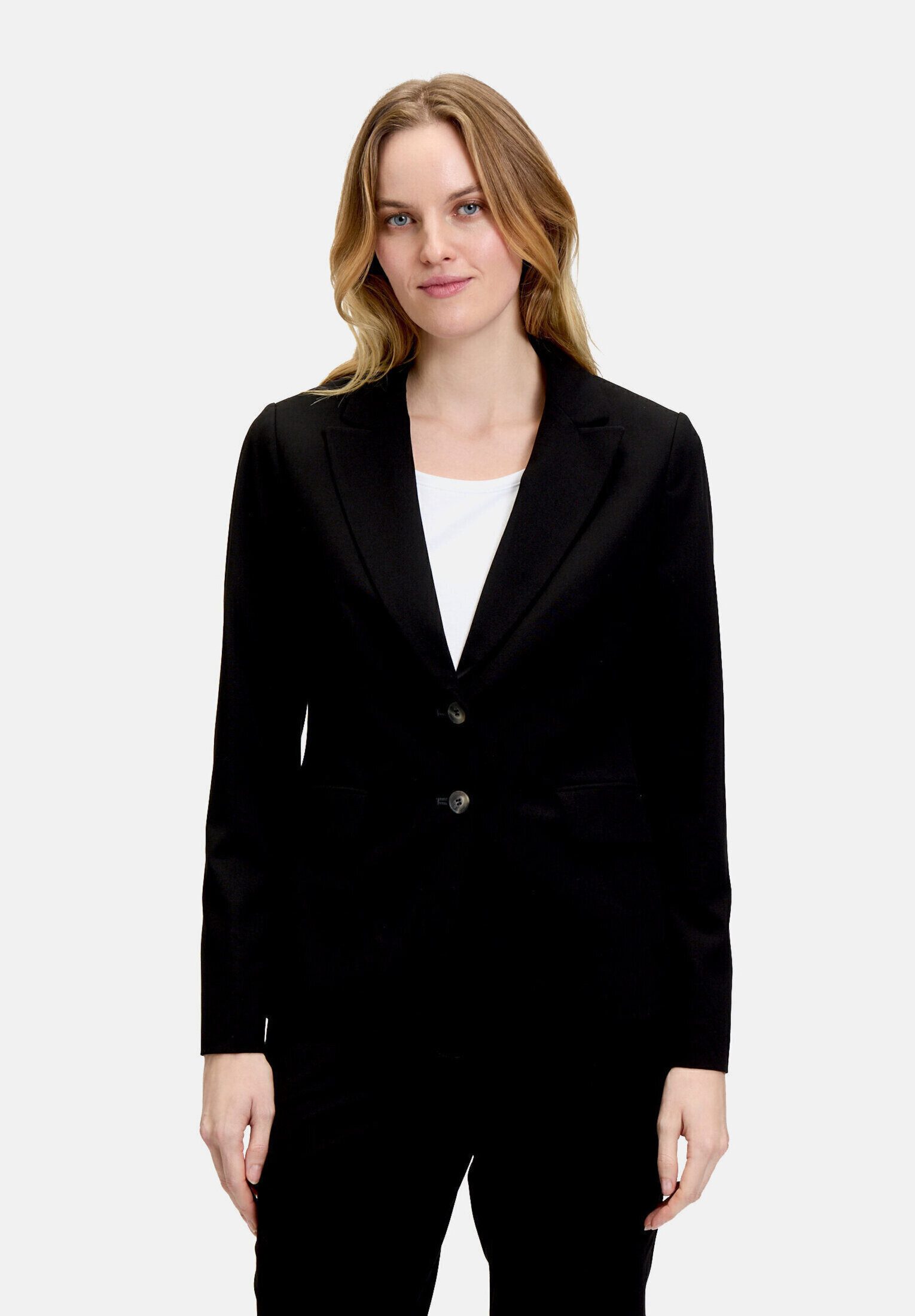 Betty&Co Longblazer Damen mit Taschen Druckfutter