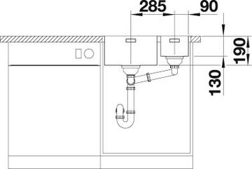 Blanco Küchenspüle ANDANO 340/180-IF, rechteckig