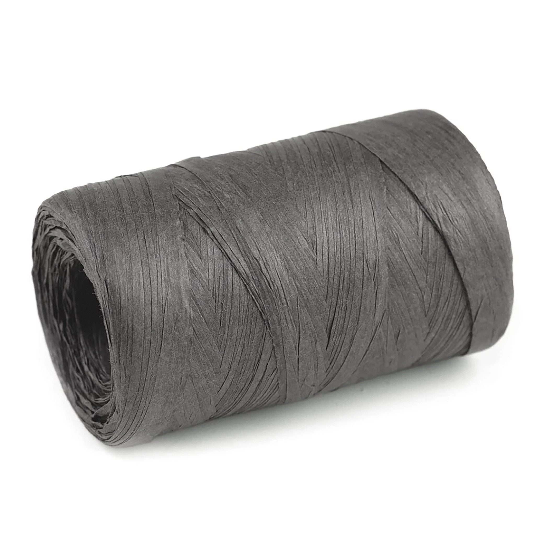 maDDma Geschenkband Raffia Papierschnur unifarben 80m Bastelschnur Geschenkband, dunkelgrau