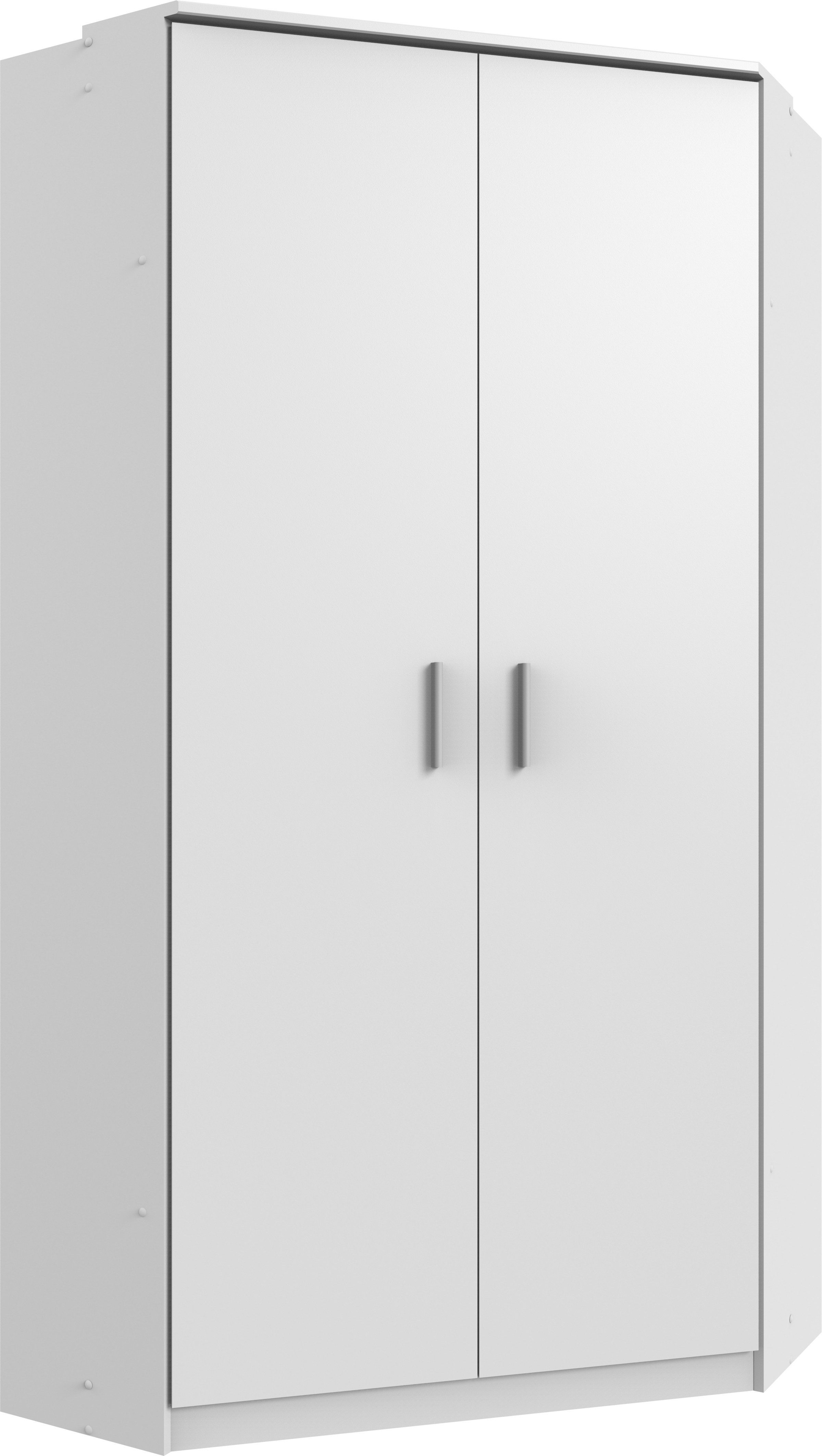 möbel-direkt.de Kleiderschrank Joker in Weiß mit Graphit (komplett, 1-St., Kleiderschrank) Made in Germany