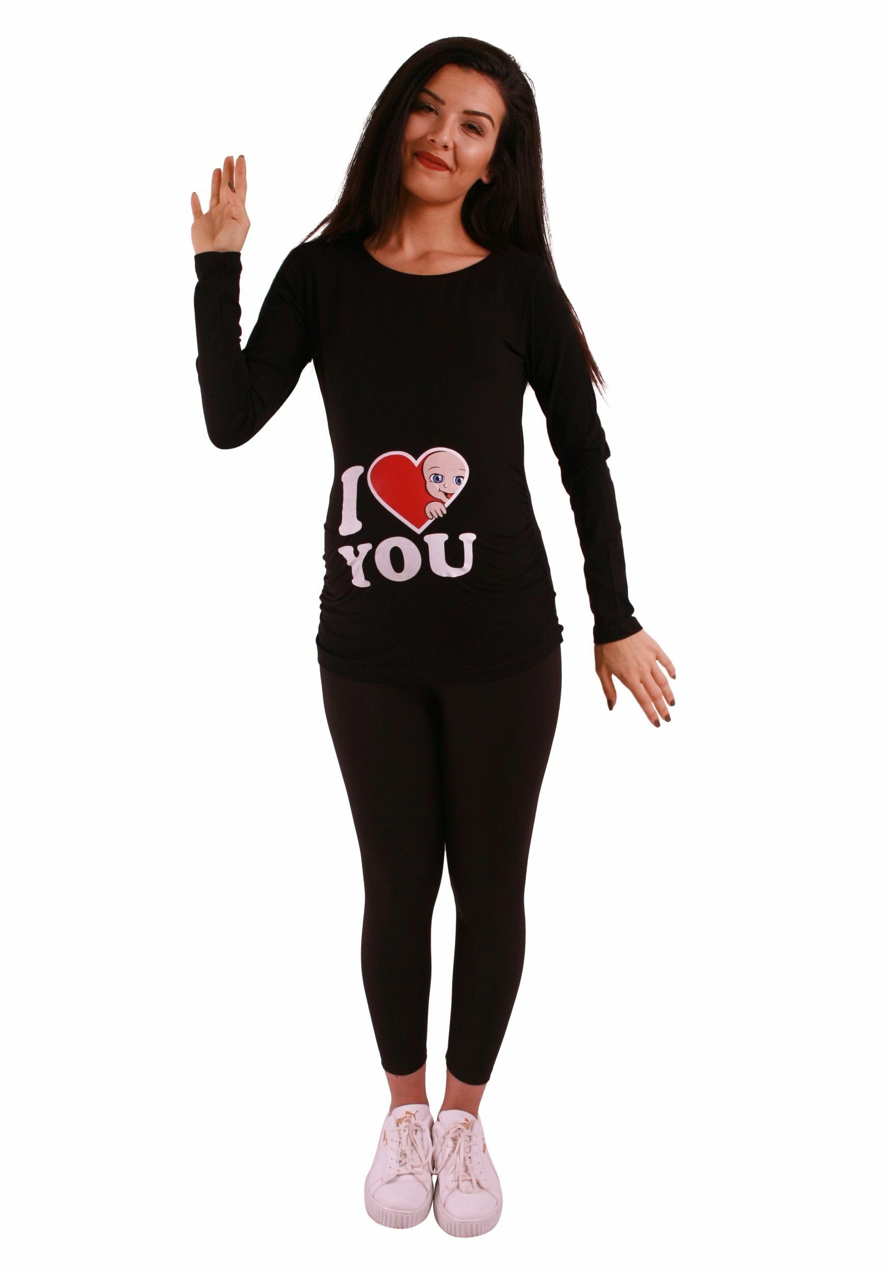 M.M.C. Umstandsshirt I Love You mit Motiv