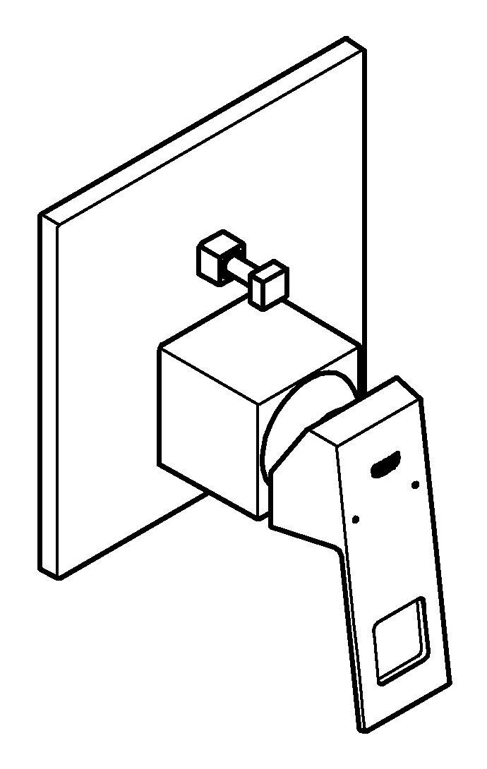 Grohe Wannenarmatur Eurocube Einhand für Rapido SmartBox 35 600/35 604 Unterputz - Chrom