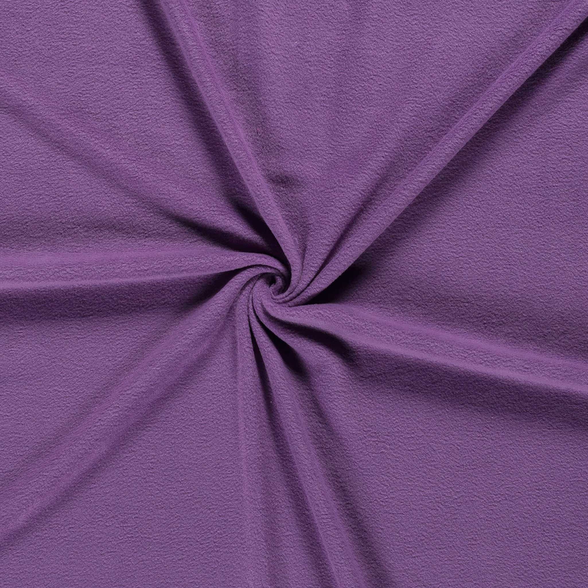 maDDma Stoff Fleecestoff Vliesstoff Fleece Stoff Zuschnitt ab 0,5m Meterware, violett