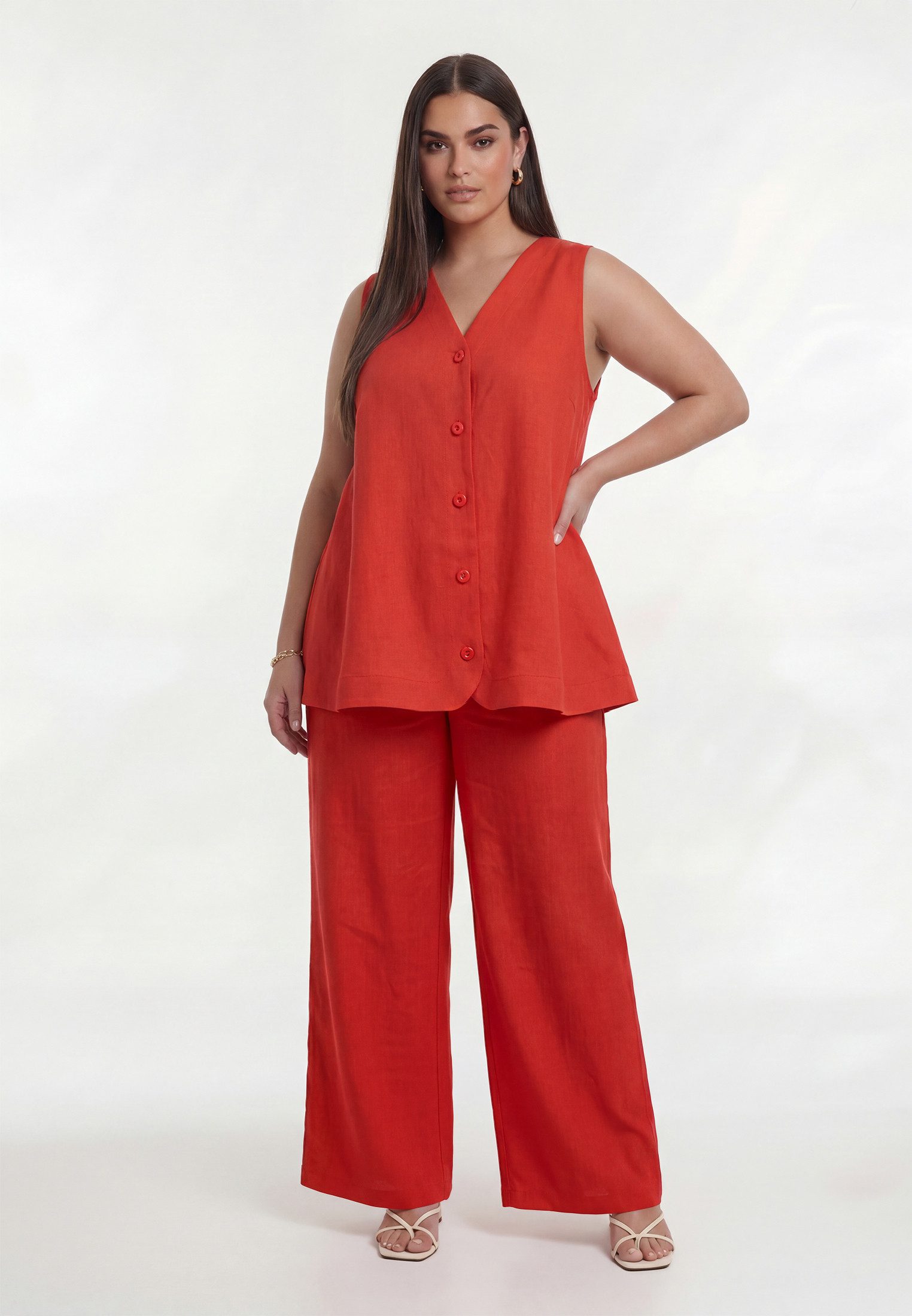 YOEK Bootcuthose Damen Hose mit einem elastischen Bund