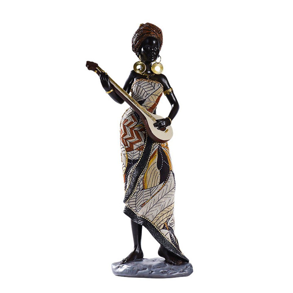 HAMÖWO Dekoobjekt Afrikanische Kunst Kunstharz Statue Deko Ornamente für Heimbüro Dekor