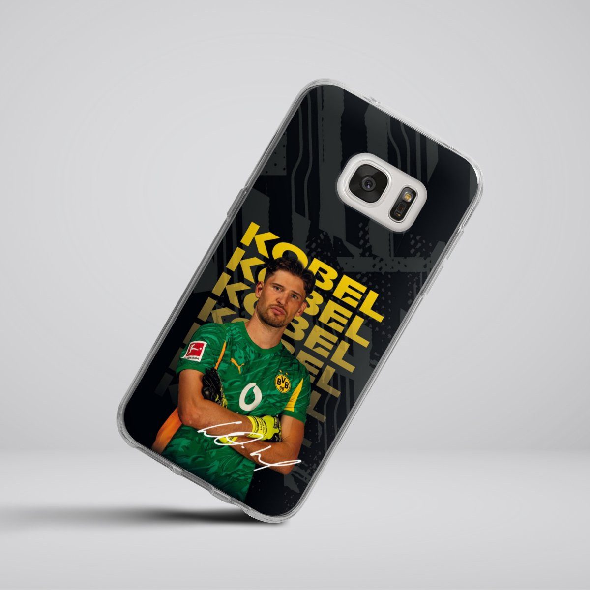 DeinDesign Handyhülle Borussia Dortmund Gregor Kobel BVB Gregor Kobel 25/26, Samsung Galaxy S7 Silikon Hülle Bumper Case Handy Schutzhülle
