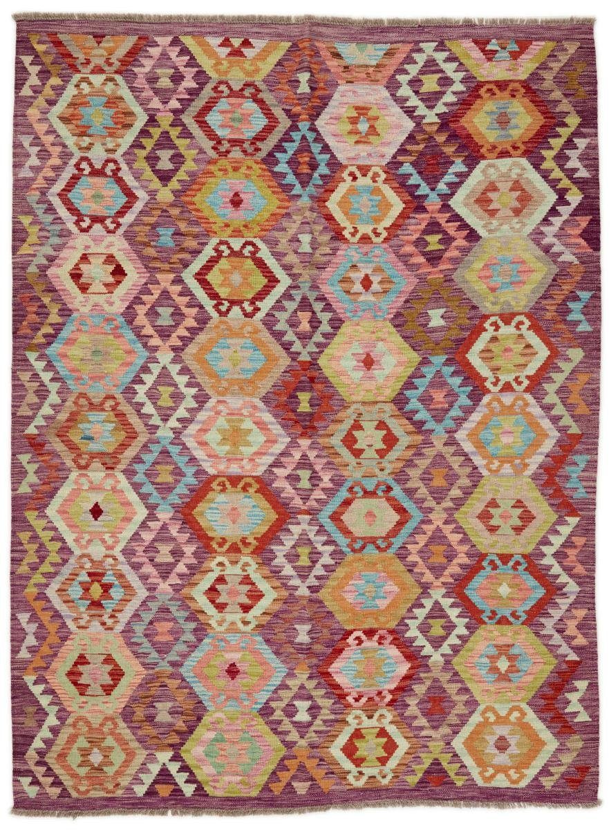 Orientteppich Kelim Afghan 180x236 mm Trading, rechteckig, Handgewebter 3 Höhe: Orientteppich, Nain
