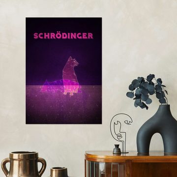 Posterlounge Wandfolie RNDMS, Schrödingers Katze, Klassenzimmer Illustration