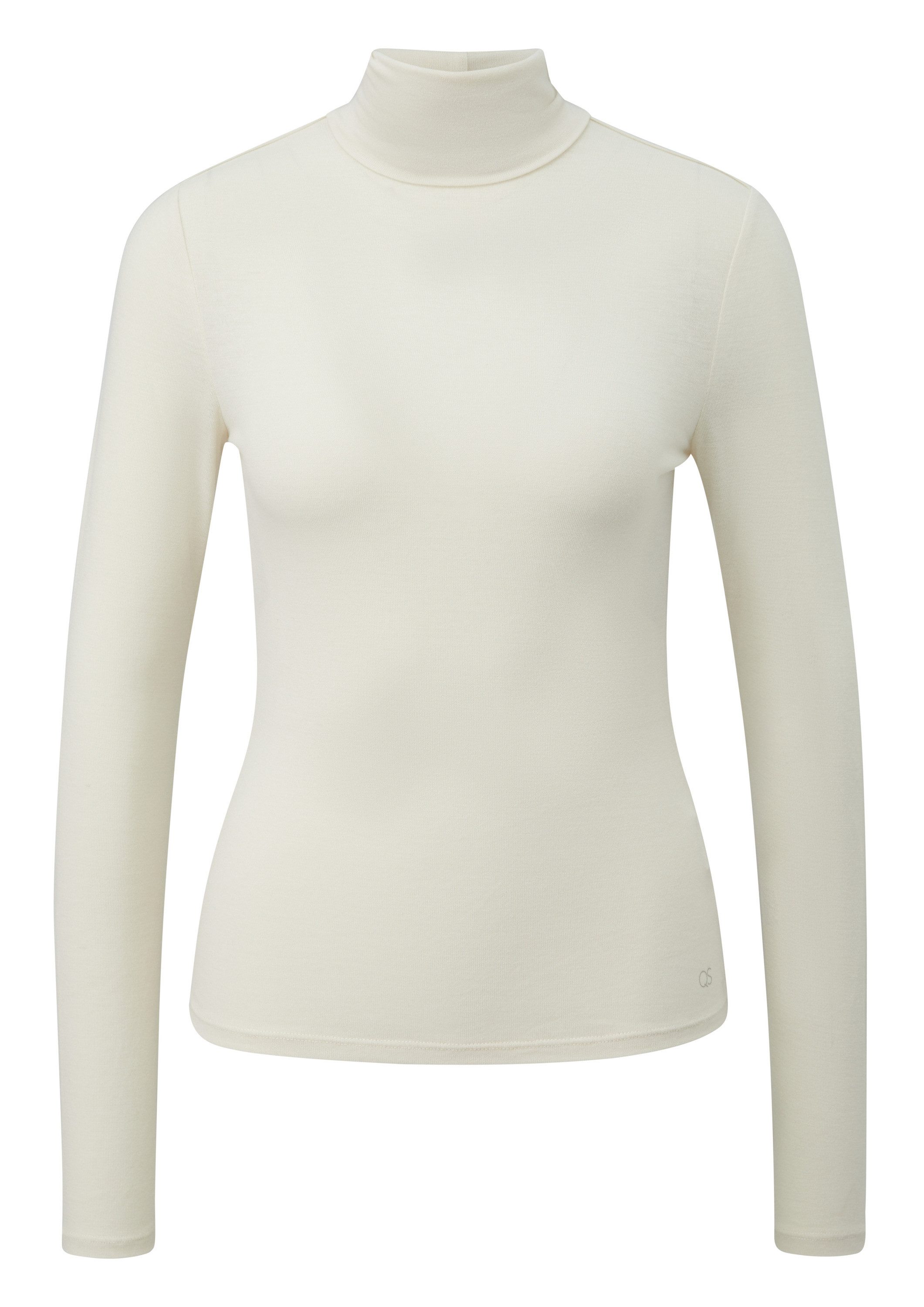 QS Langarmshirt T-Shirt Leicht transparentes Rollkragenshirt günstig online kaufen