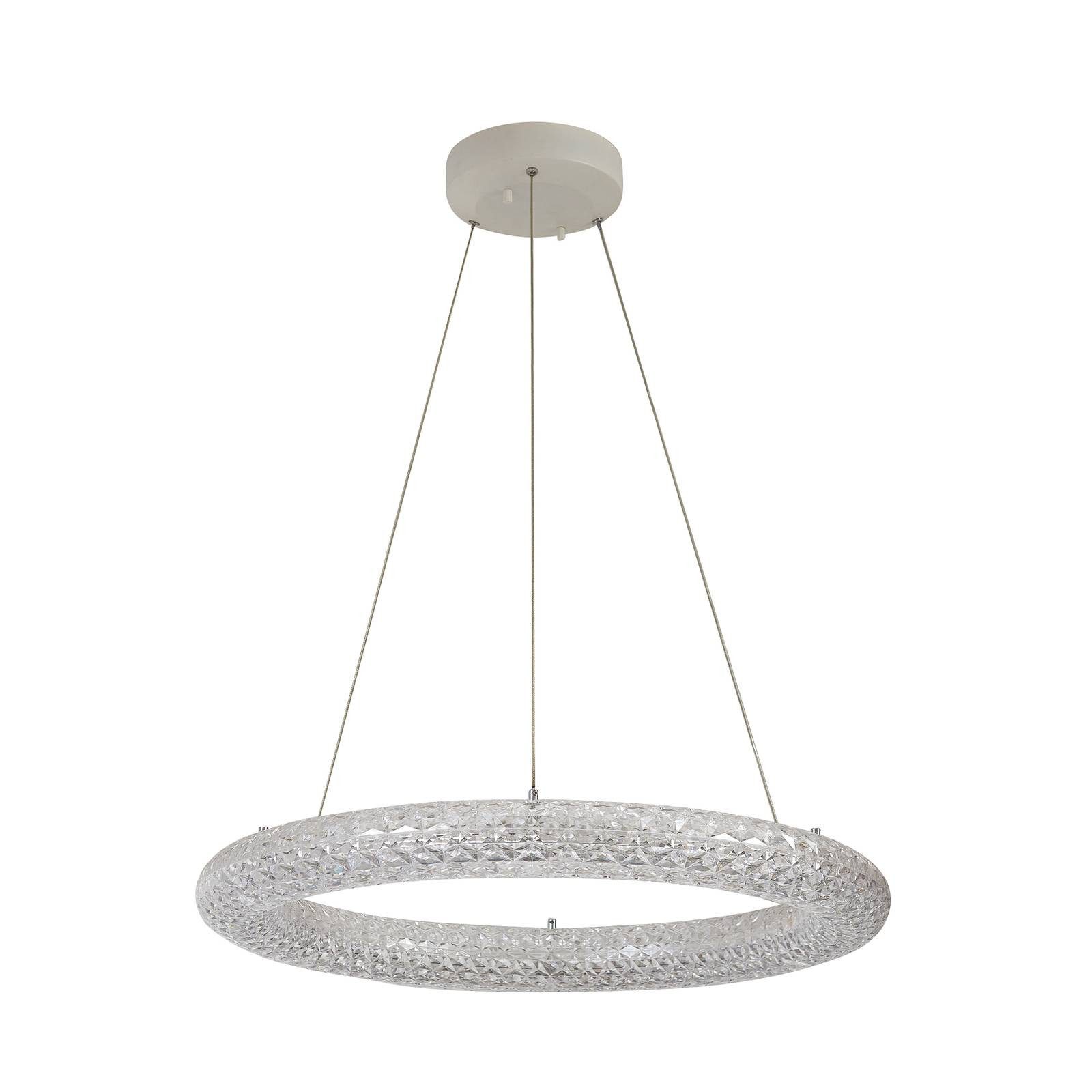 Lucande Hängeleuchte Tumata, LED, Kunststoff Transparent Farbwechsel warmweiß / tageslicht IP20 mit Fernbedienung, LED 43 W gesamt, Farbwechsel warmweiß / tageslicht