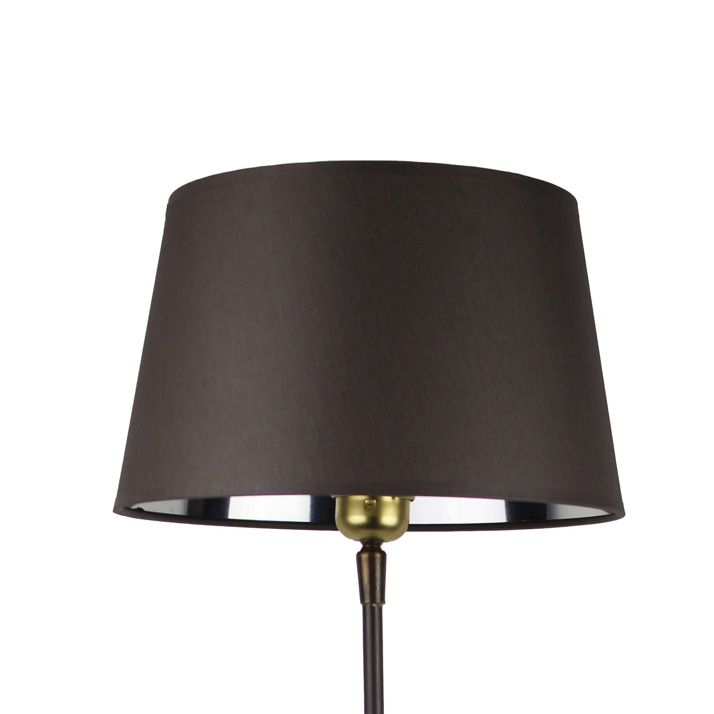 Signature Home Collection Лампыschirm Handgefertigter Лампыschirm schwarz dunkelgrau in Stoff Zylinder, Stoffschirm, konisch Zylinderform