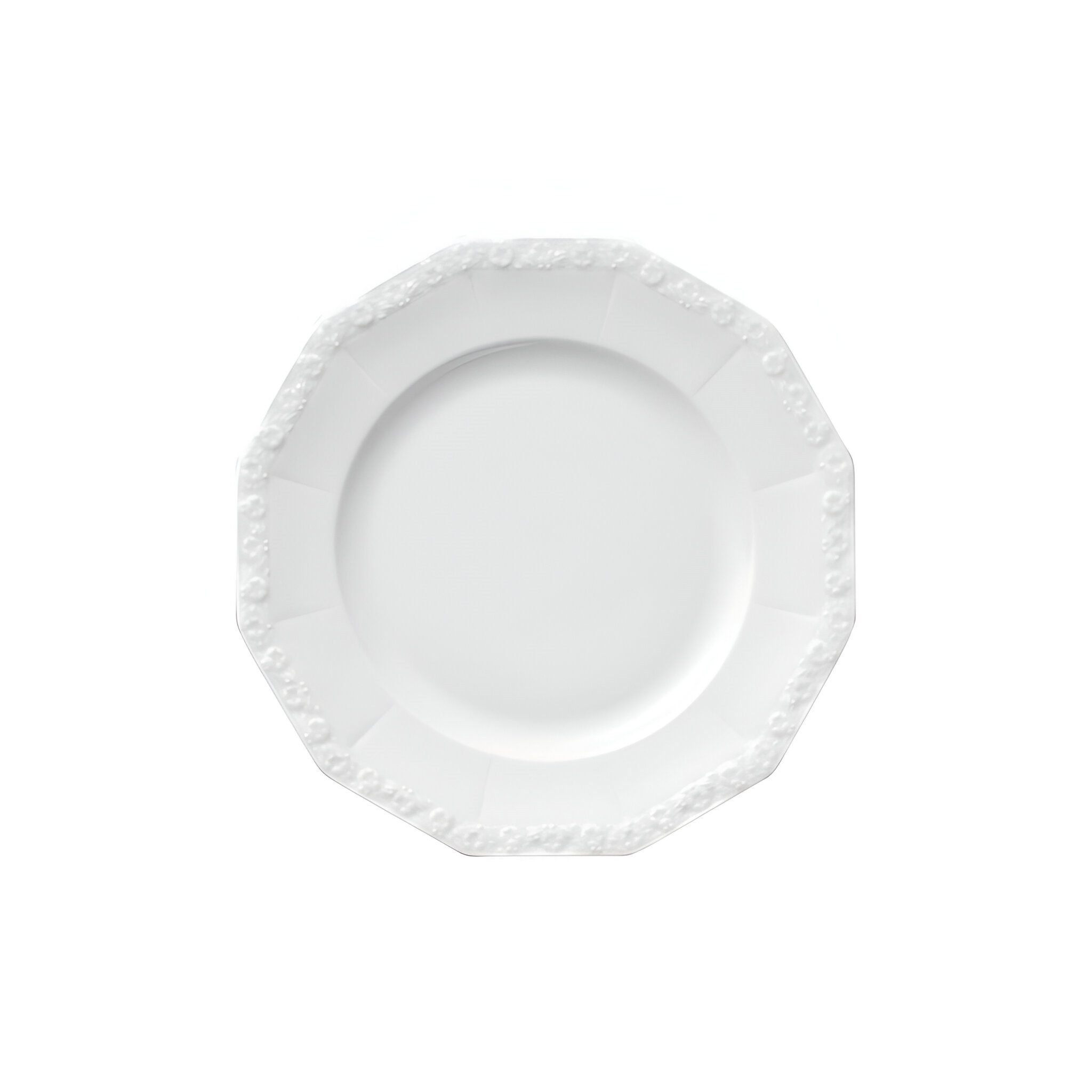 Rosenthal Frühstücksteller Frühstücksteller 21 cm - Rosenthal Maria Weiss, Lebensmittelkontaktsicher + Mikrowellengeeignet + Spülmaschinenfest