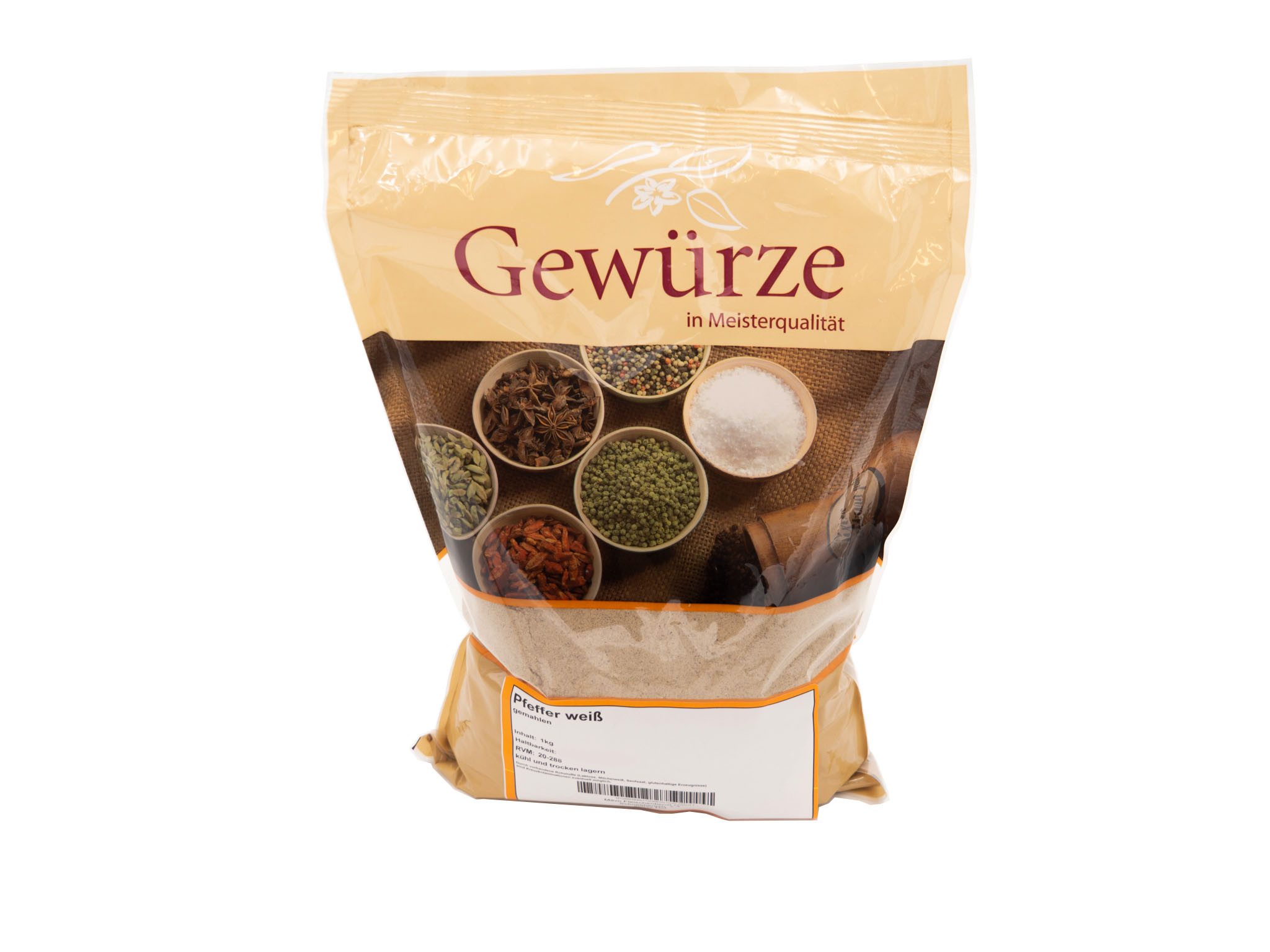 mävo Gewürz Pfeffer weiß gemahlen 1 kg