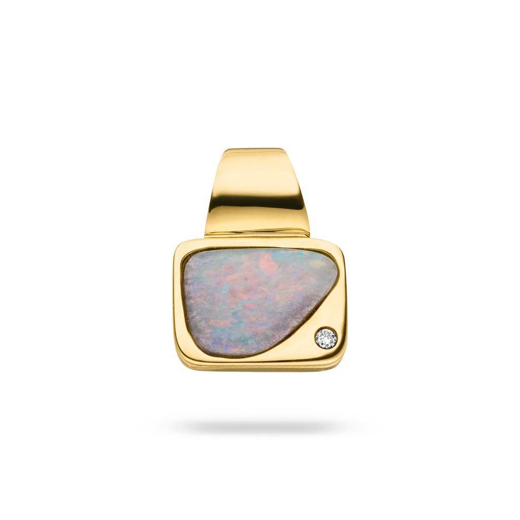 SKIELKA DESIGNSCHMUCK Anhänger Opal ct. Goldschmiedearbeit aus Diamant 2,5 Kettenanhänger 585), (Gelbgold hochwertige Deutschland mit