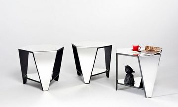 Casa Padrino Beistelltisch Luxus Spiegelglas Beistelltisch 59 x 51 x H. 49 cm - Designermöbel