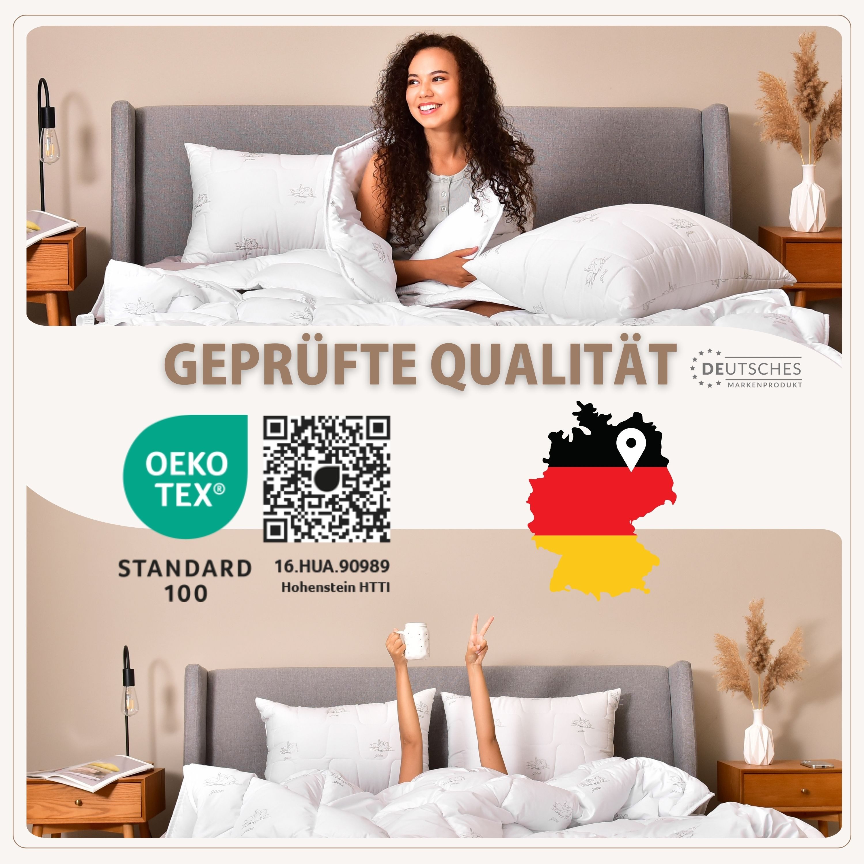 SEI Design Kopfkissen Kopfkissen Kissen Schlafkissen SWAN 80x80, Füllung: 1 günstig online kaufen