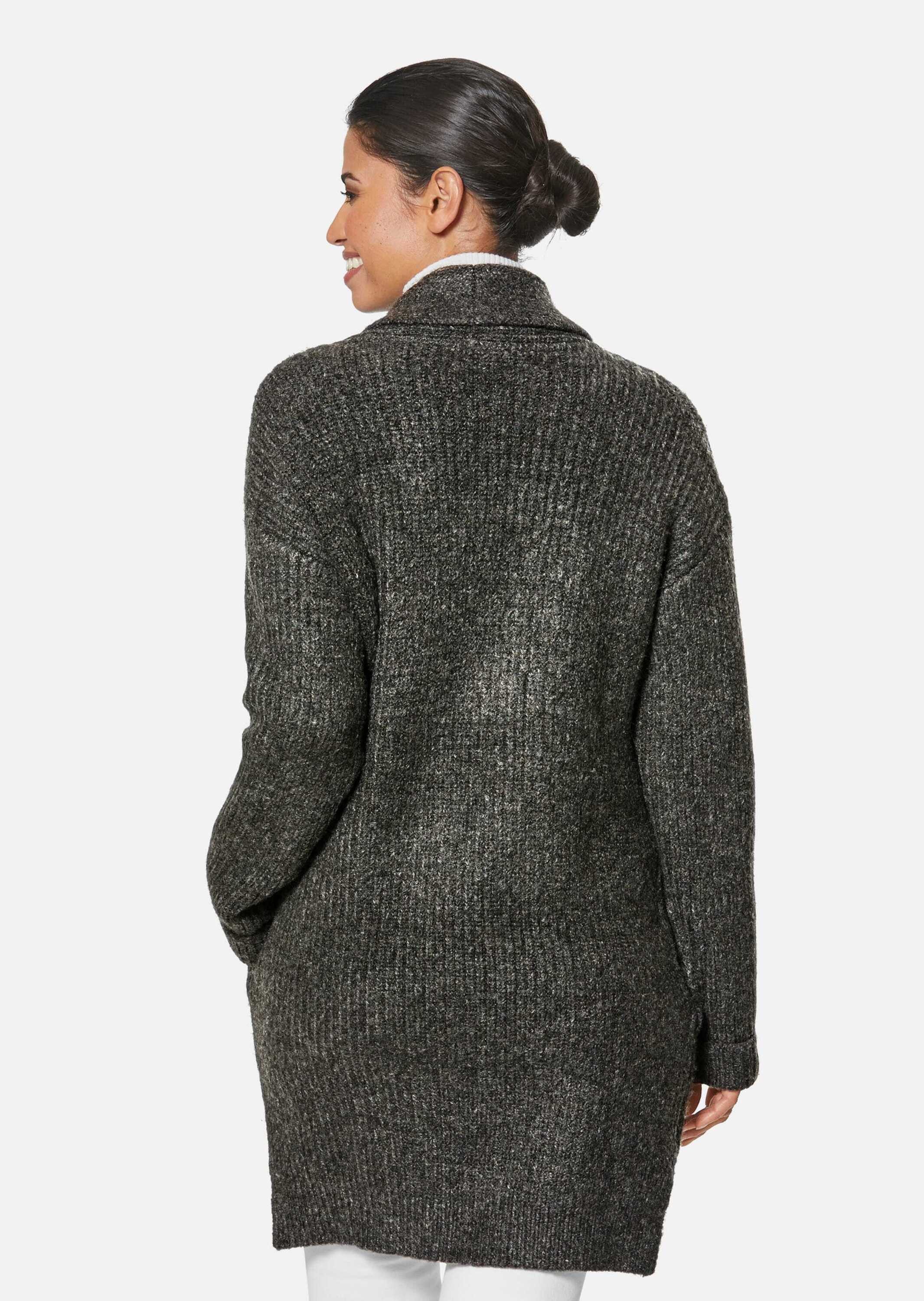 MADELEINE Strickjacke Lange Strickjacke mit Glanz