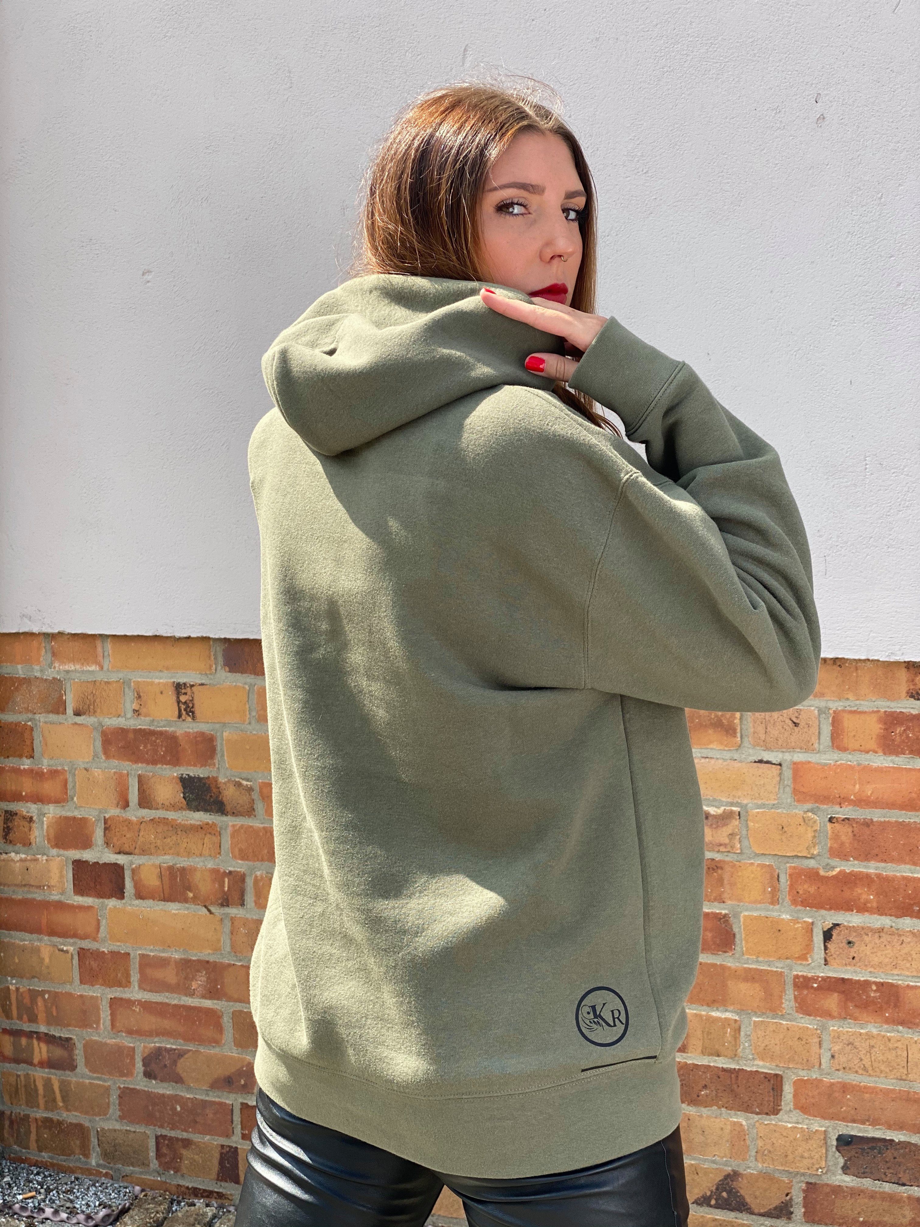 KR-Industries Hoodie Hoodie Rich Olivia edel mit goldglitter Applikationen