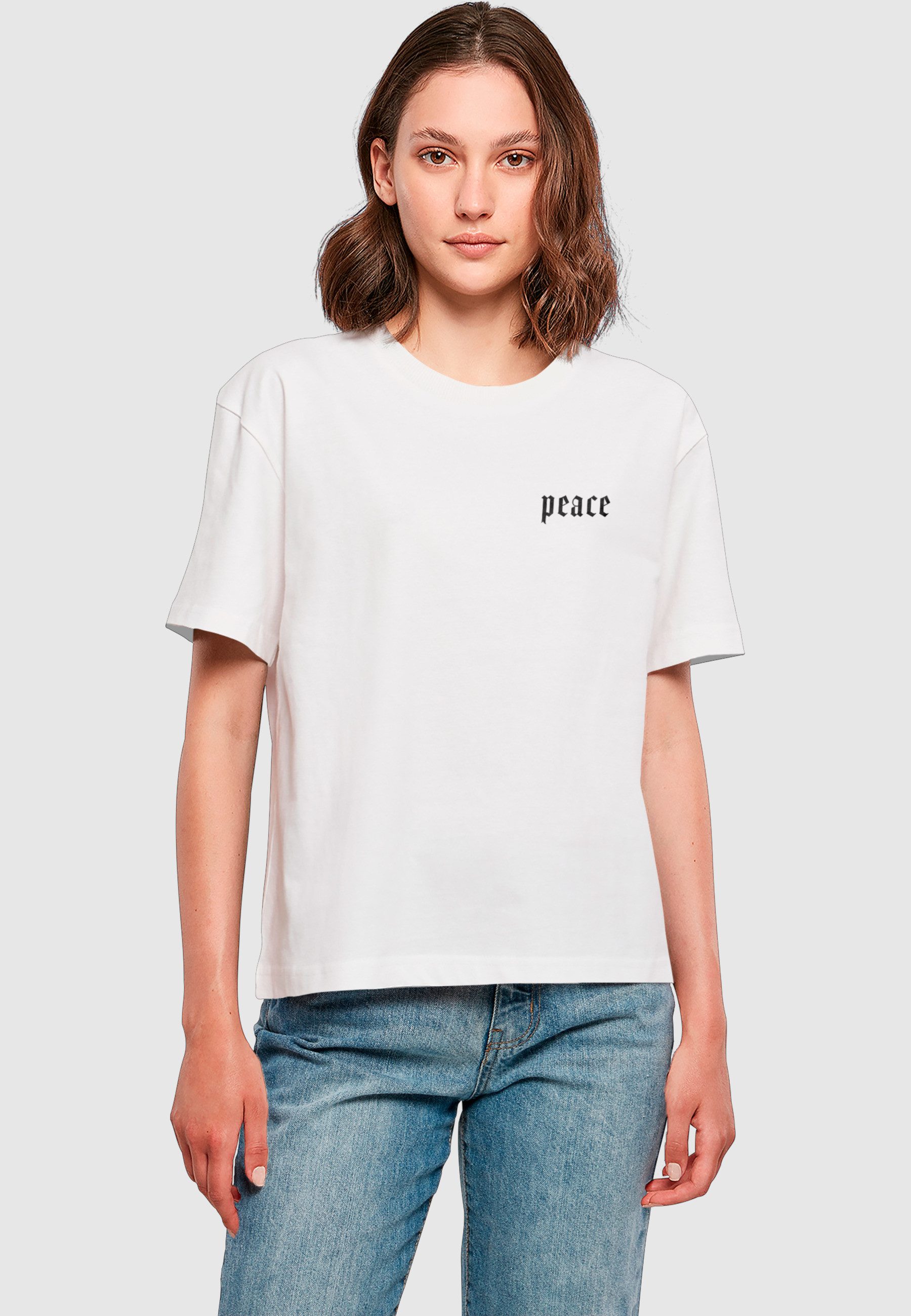 Miss Tee T-Shirt Miss Tee Damen Girls Peace Hand Tee (1-tlg)