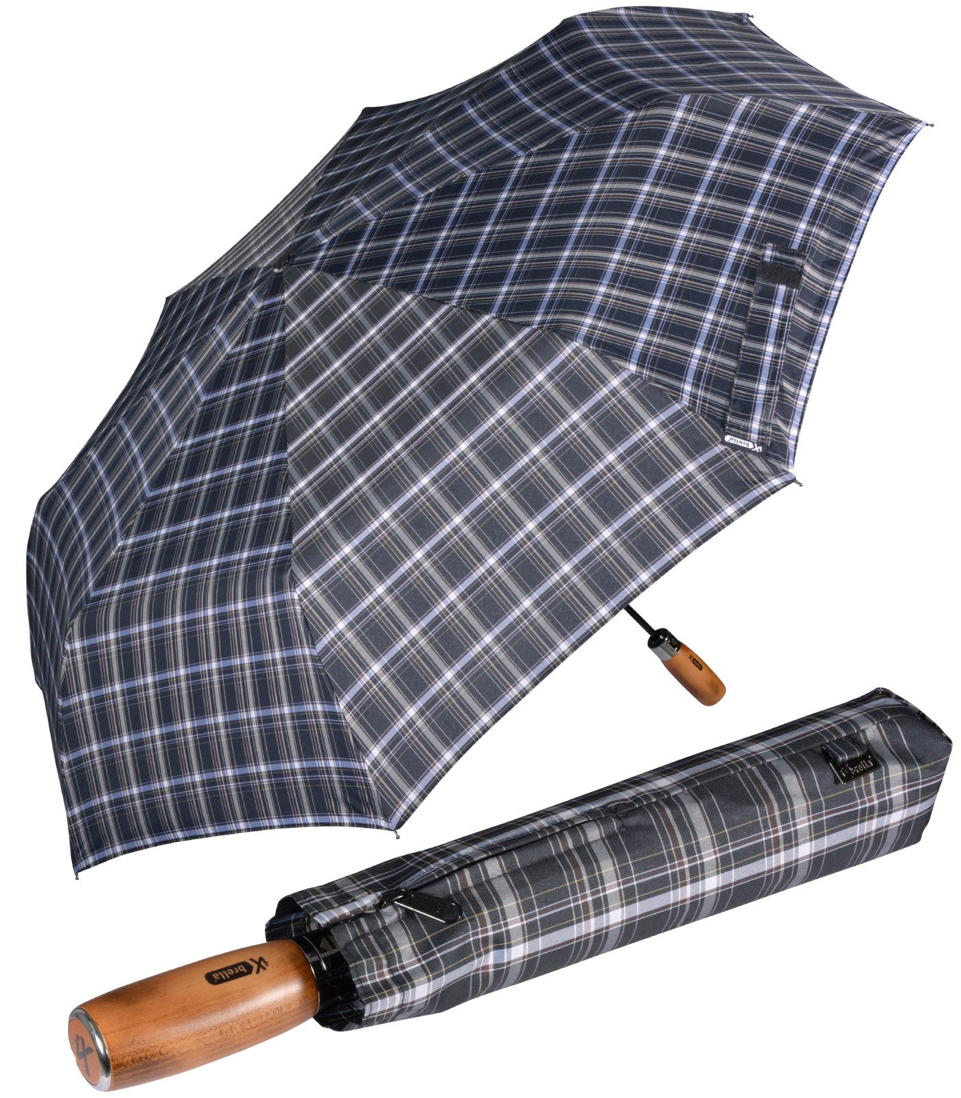 Taschenregenschirm XXL 121 cm Durchmesser mit Auf-Zu-Automatik