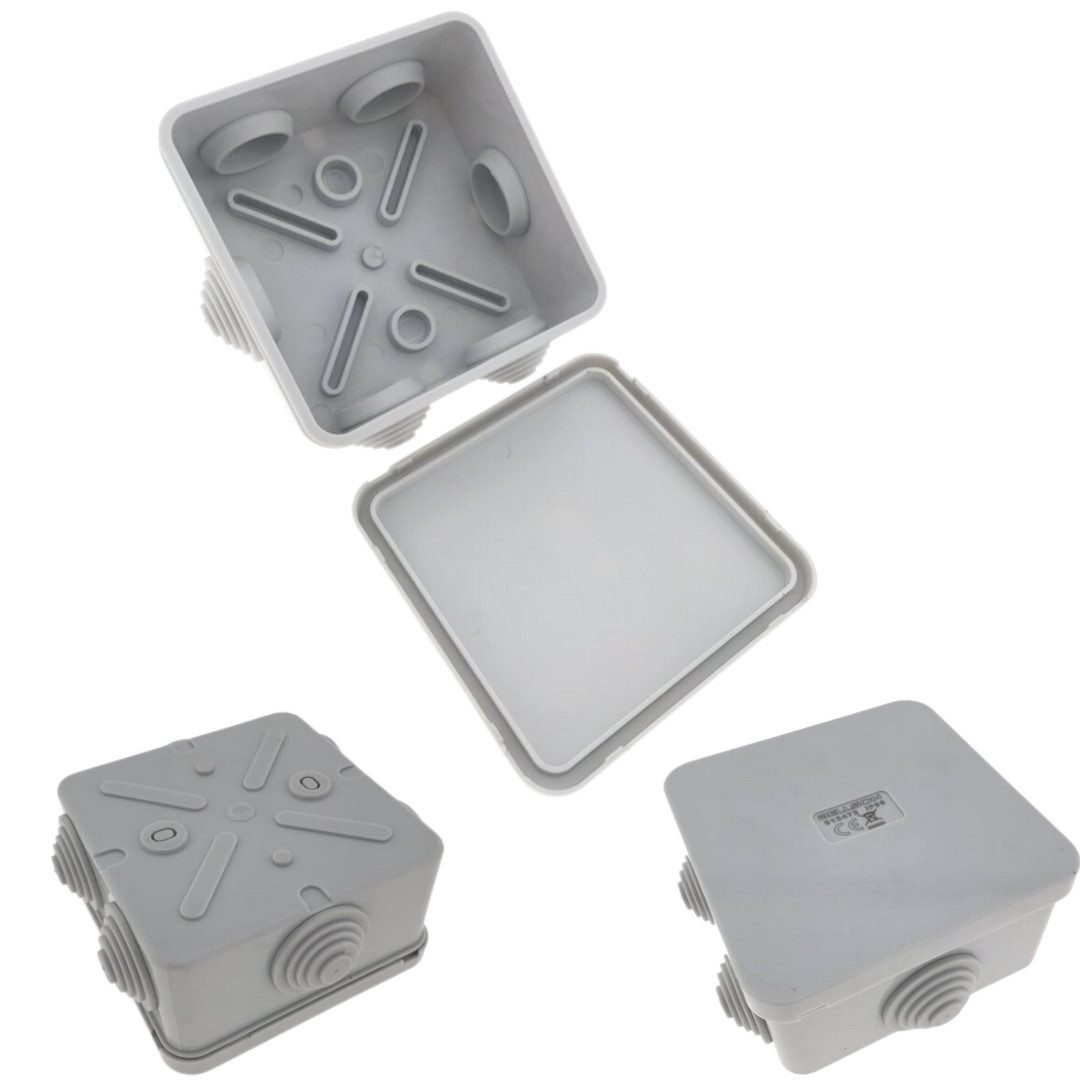 RACEL Kabelbox Abzweigdose IP65 wasserdicht Verteilerkasten Leergehäuse 80×80×40 mm, (1-tlg), Wasserdicht, robust