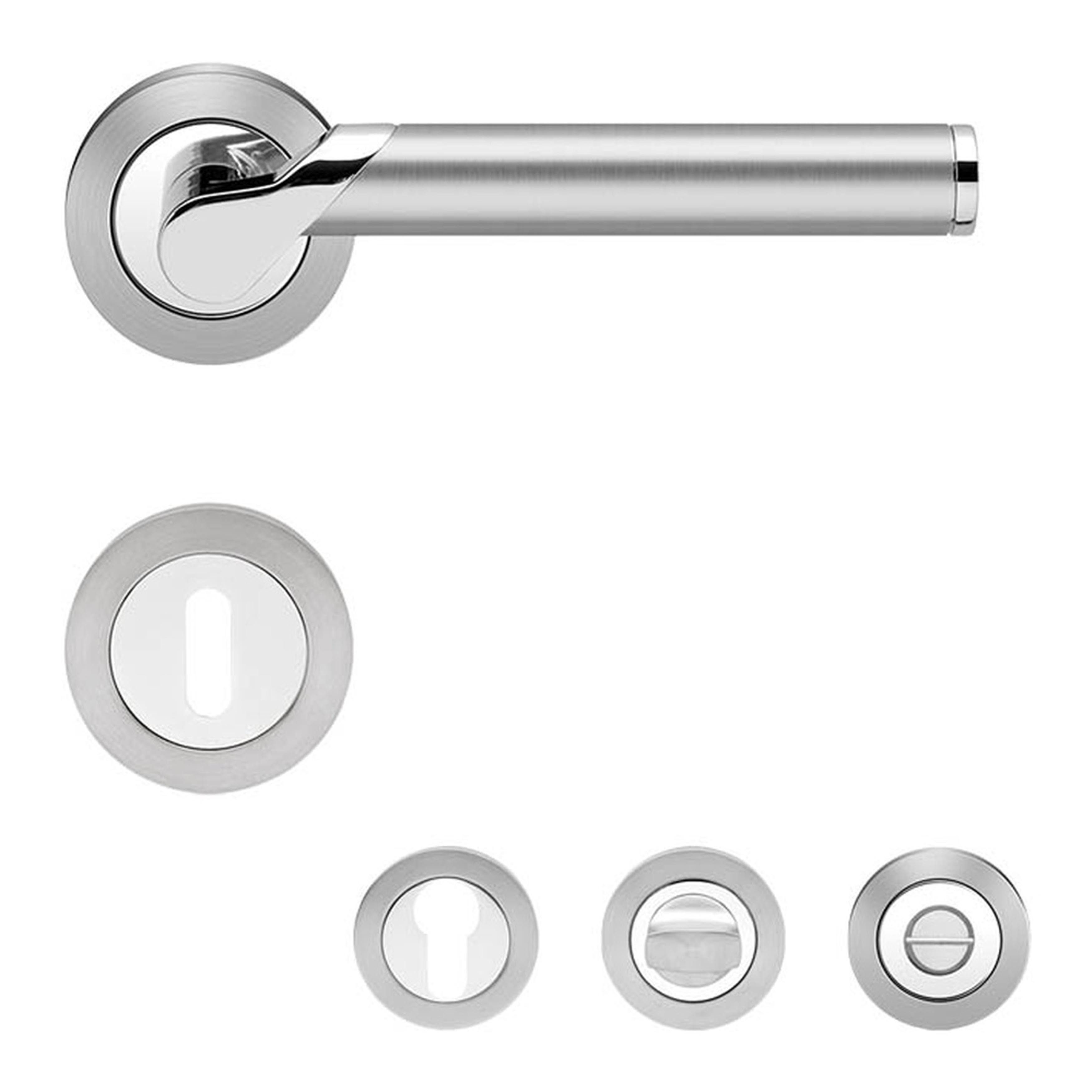 Karcher Design Türgriffpaar R38 Starlight, Drücker außen, Chrom/Edelstahl matt